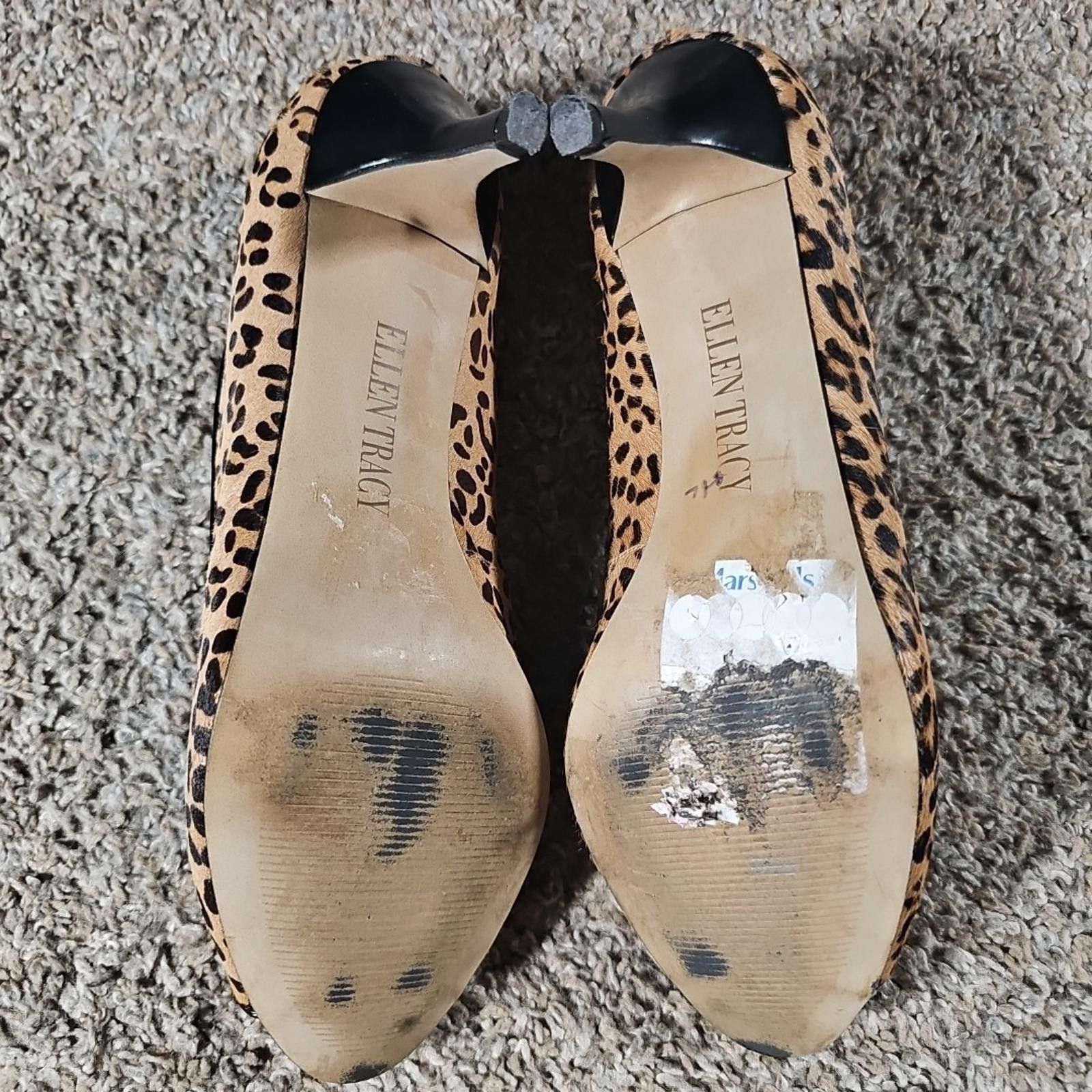 Other Ellen Tracy Vanna 8M Leopard Print Heels Real Cow Hair Size US 8 / IT 38 - 6 Thumbnail