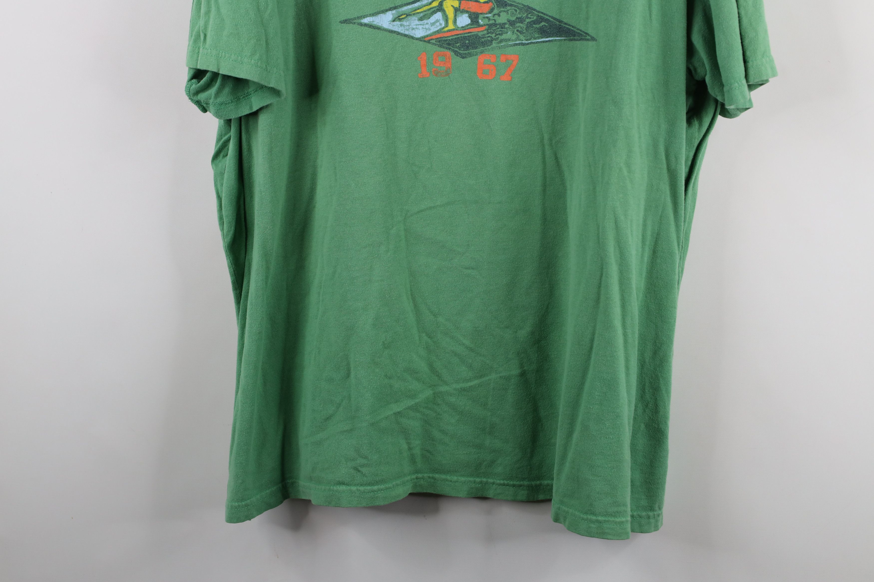 Ralph Lauren × Vintage Vintage 90s Y2K Ralph Lauren Surfing T-Shirt Green Cotton Size US XL / EU 56 / 4 - 3 Thumbnail