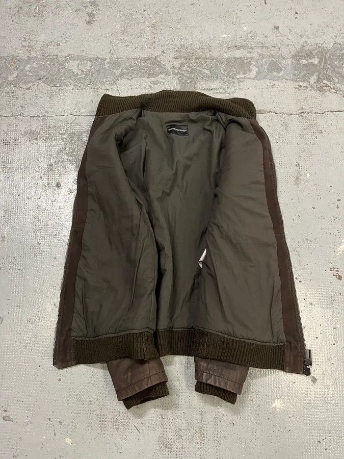 Emporio Armani AW2012 Emporio Armani Brown Leather Jacket Size US L / EU 52-54 / 3 - 8 Thumbnail