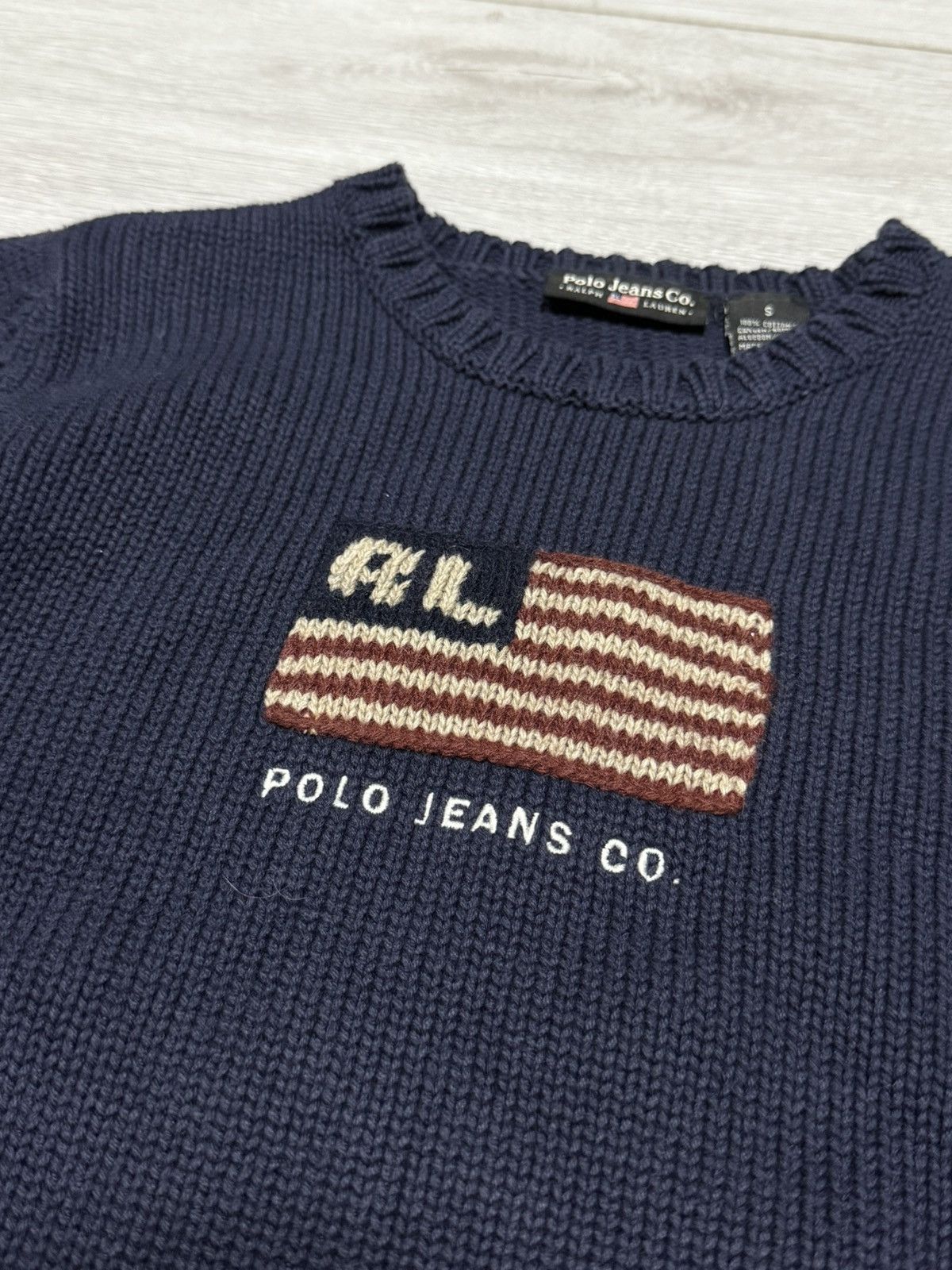 Polo Ralph Lauren Polo Ralph Lauren USA flag sweater knitted jeans Size S / US 4 / IT 40 - 2 Thumbnail