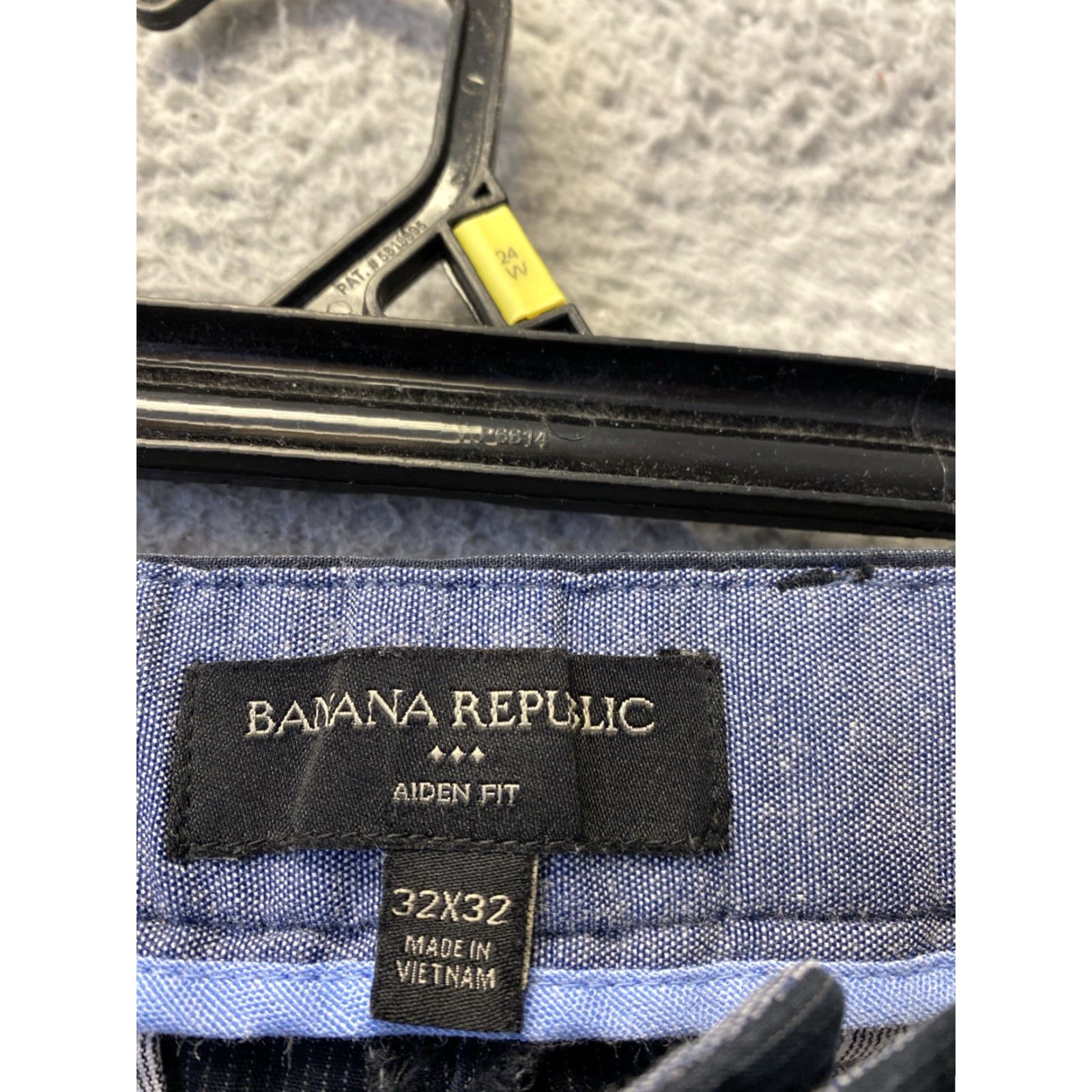 Banana Republic Banana Republic Chino Pants Men’s 32x32 Dark Gray Stripe /0632 Regular Fit Flat Front Cotton Twill Casual Pants Mens Size US 32 / EU 48 - 3 Thumbnail