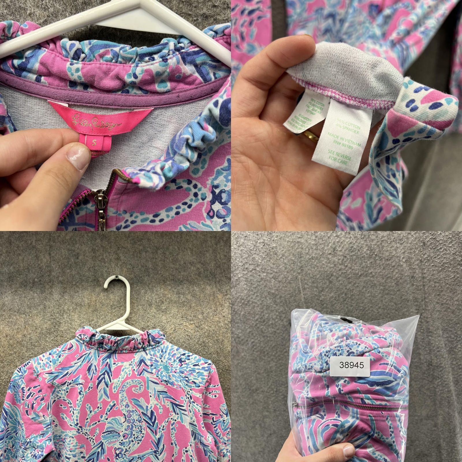 Lilly Pulitzer Lilly Pulitzer Dress Womens Small Pink Floral Mock Neck Zip Shift Long Sleeve Size S / US 4 / IT 40 - 8 Thumbnail
