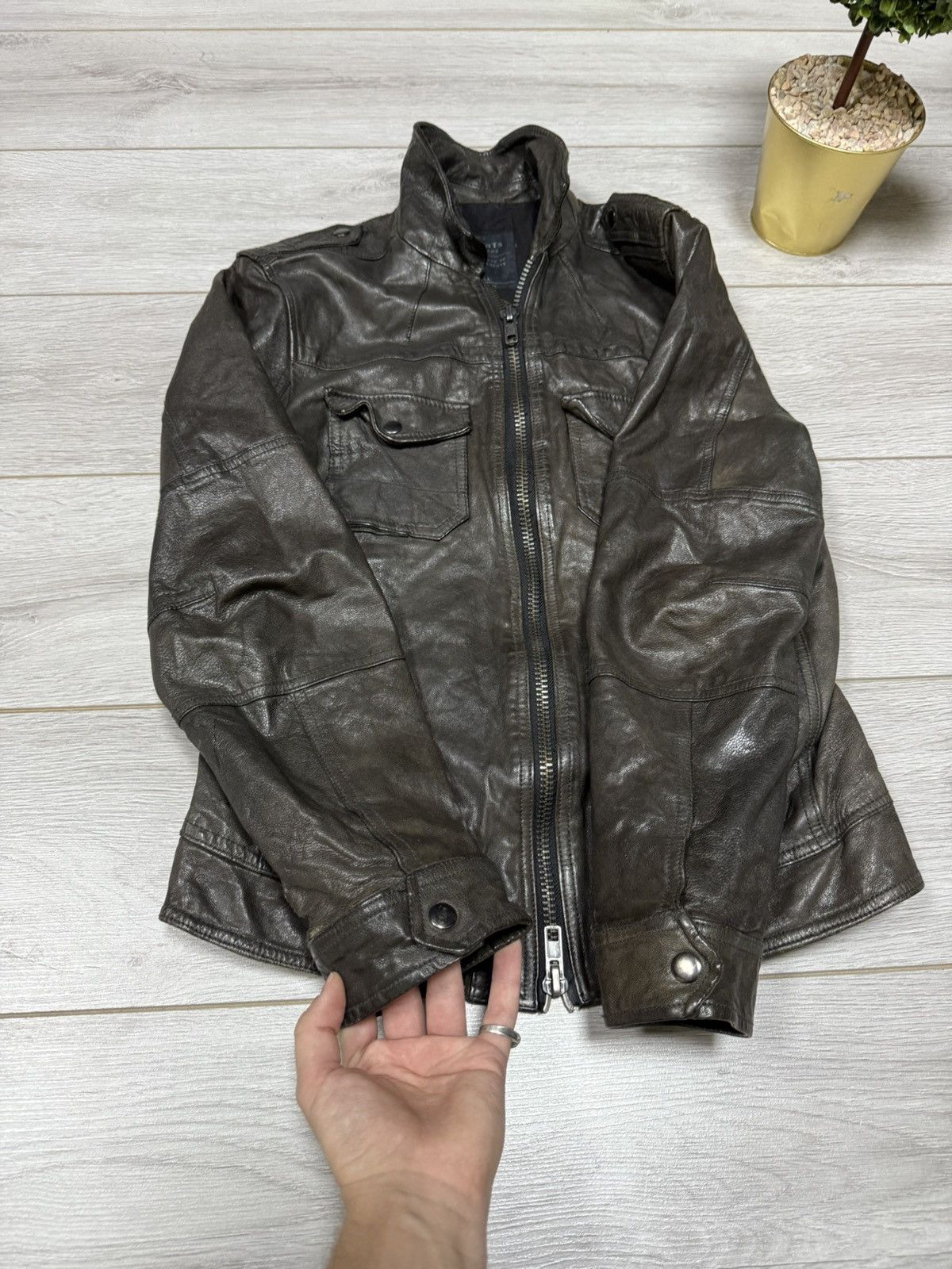 Allsaints Allsaints leather spitalfields vintage jacket biker Size US S / EU 44-46 / 1 - 3 Thumbnail