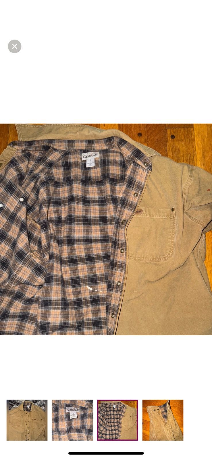 Carhartt × Vintage Carhartt Flannel Jacket Size US L / EU 52-54 / 3 - 1 Thumbnail
