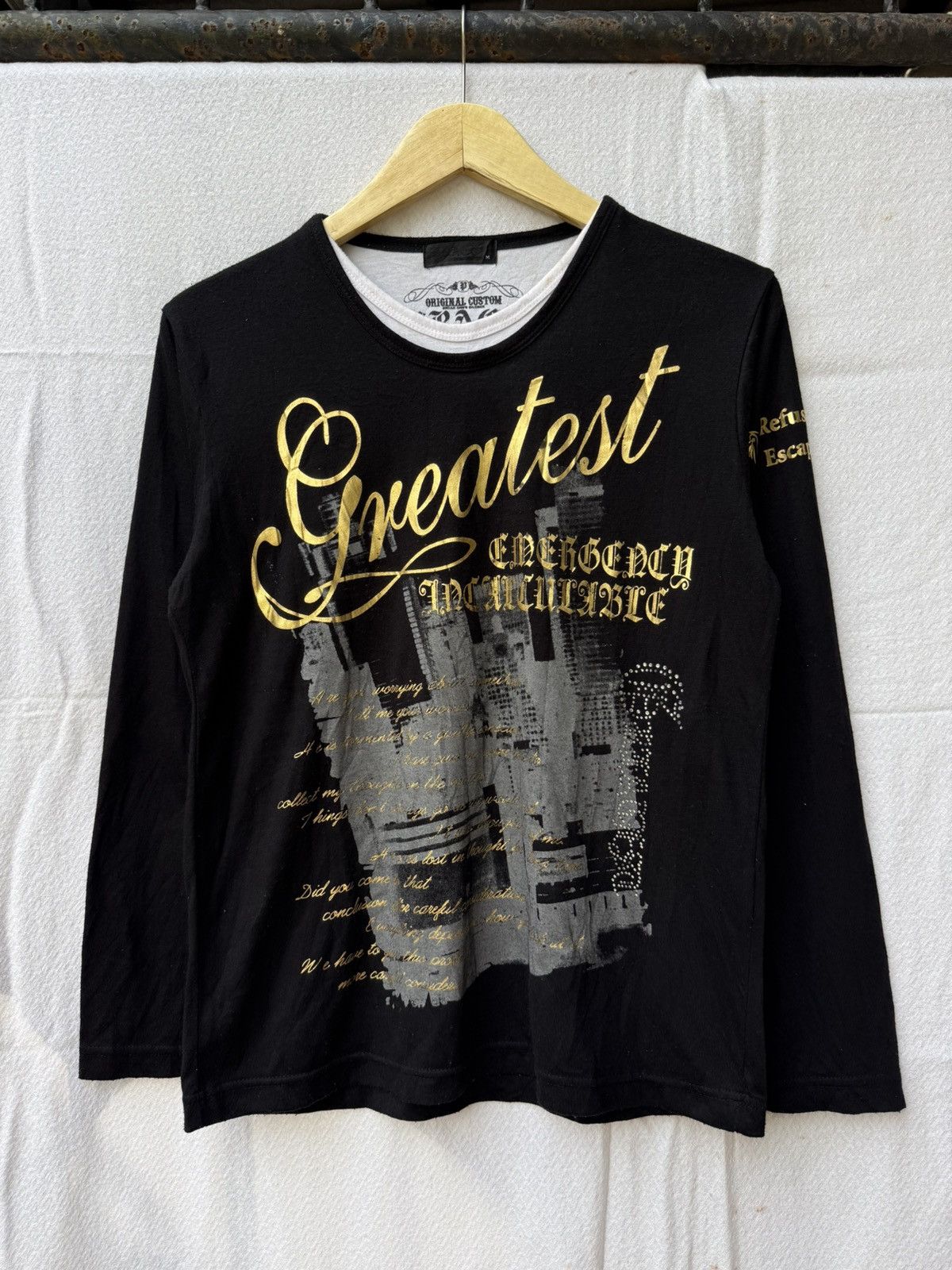 Japanese Brand Double layer poem vkei style longsleeve Size US M / EU 48-50 / 2 - 1 Thumbnail