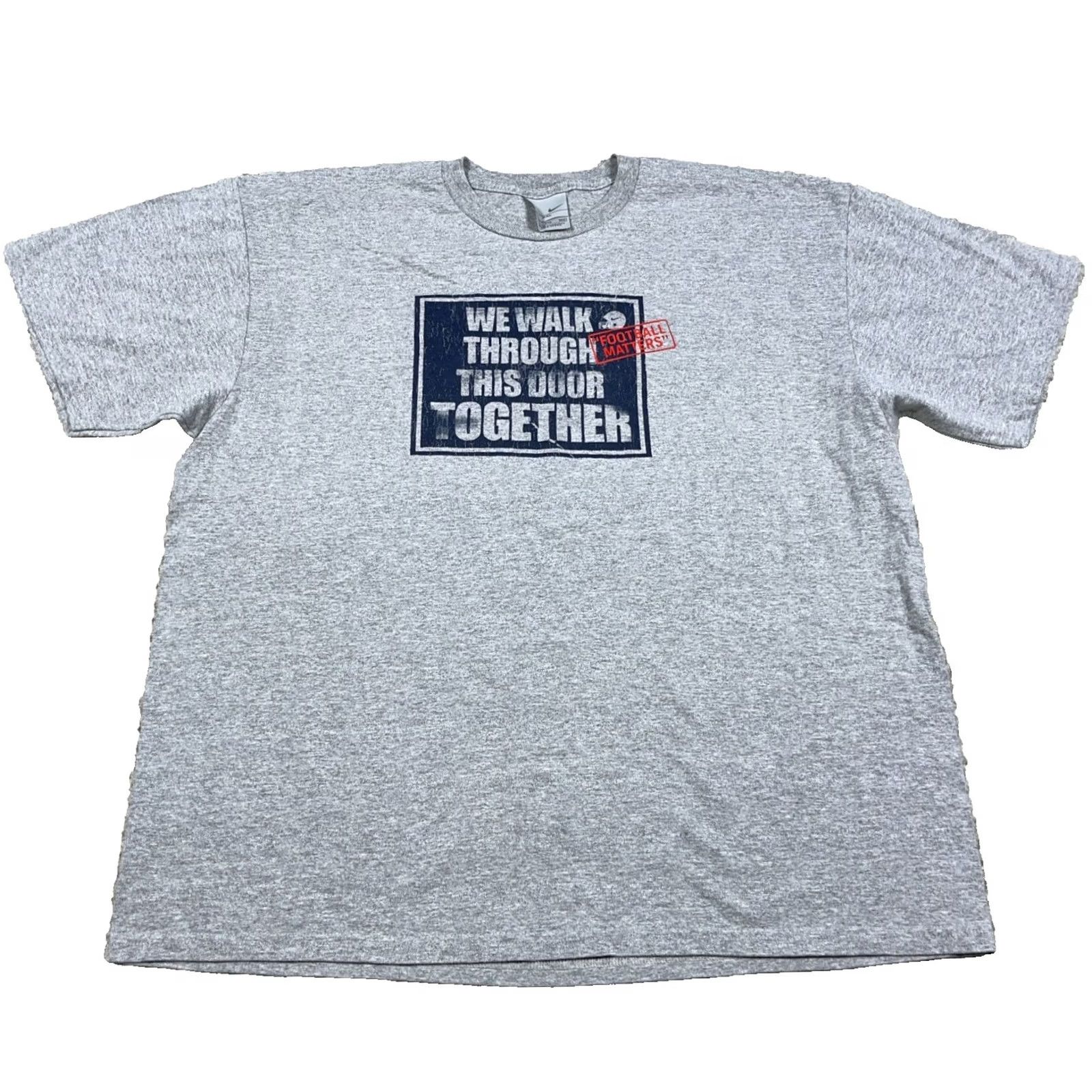 Nike Vintage Nike Shirt Men 2XL Gray Double-Sided Football Matters Tee 2000s Classic Retro Grunge Shirt Mens Size US XXL / EU 58 / 5 - 2 Thumbnail