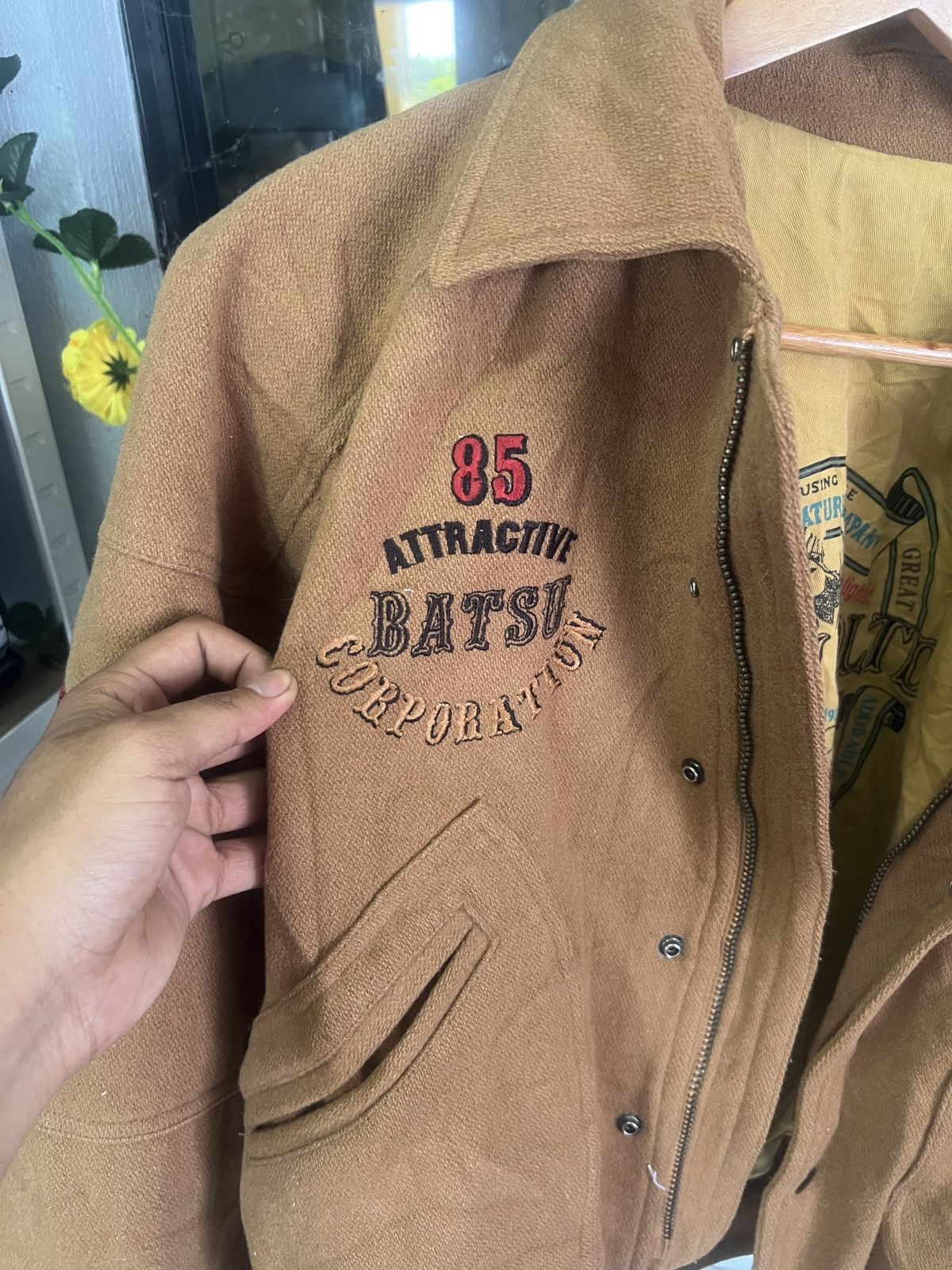 Japanese Brand Vintage BRAND BATSU CO LTD VARSITY JACKET Size US M / EU 48-50 / 2 - 3 Thumbnail