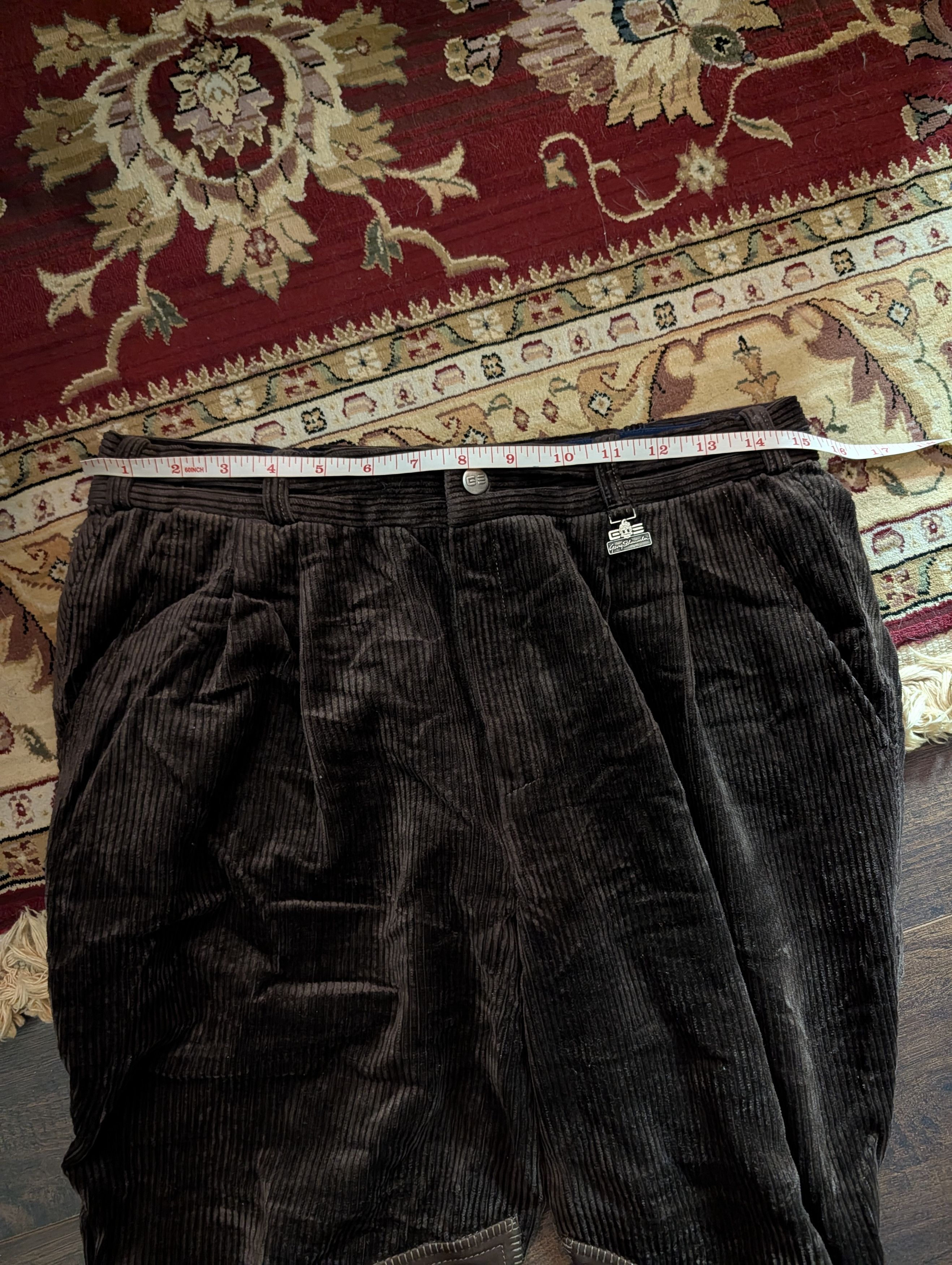 Vintage Gerry Schumacher VTG corduroy leather knee ski pants Size US 30 / EU 46 - 16 Thumbnail