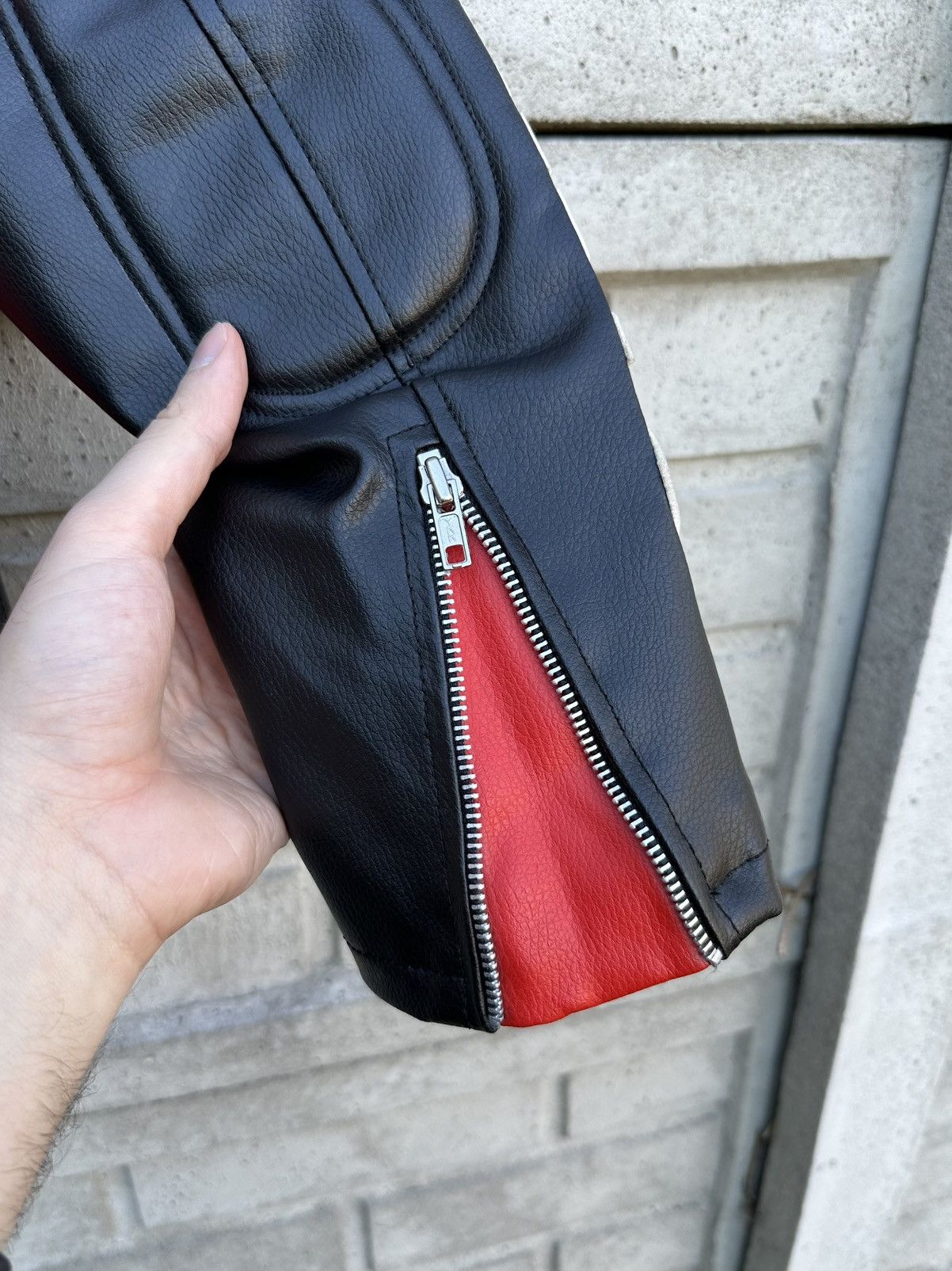 DRIFTER Black, red, leather motorcycle, racing jacket Drifter, size S Size US S / EU 44-46 / 1 - 9 Thumbnail