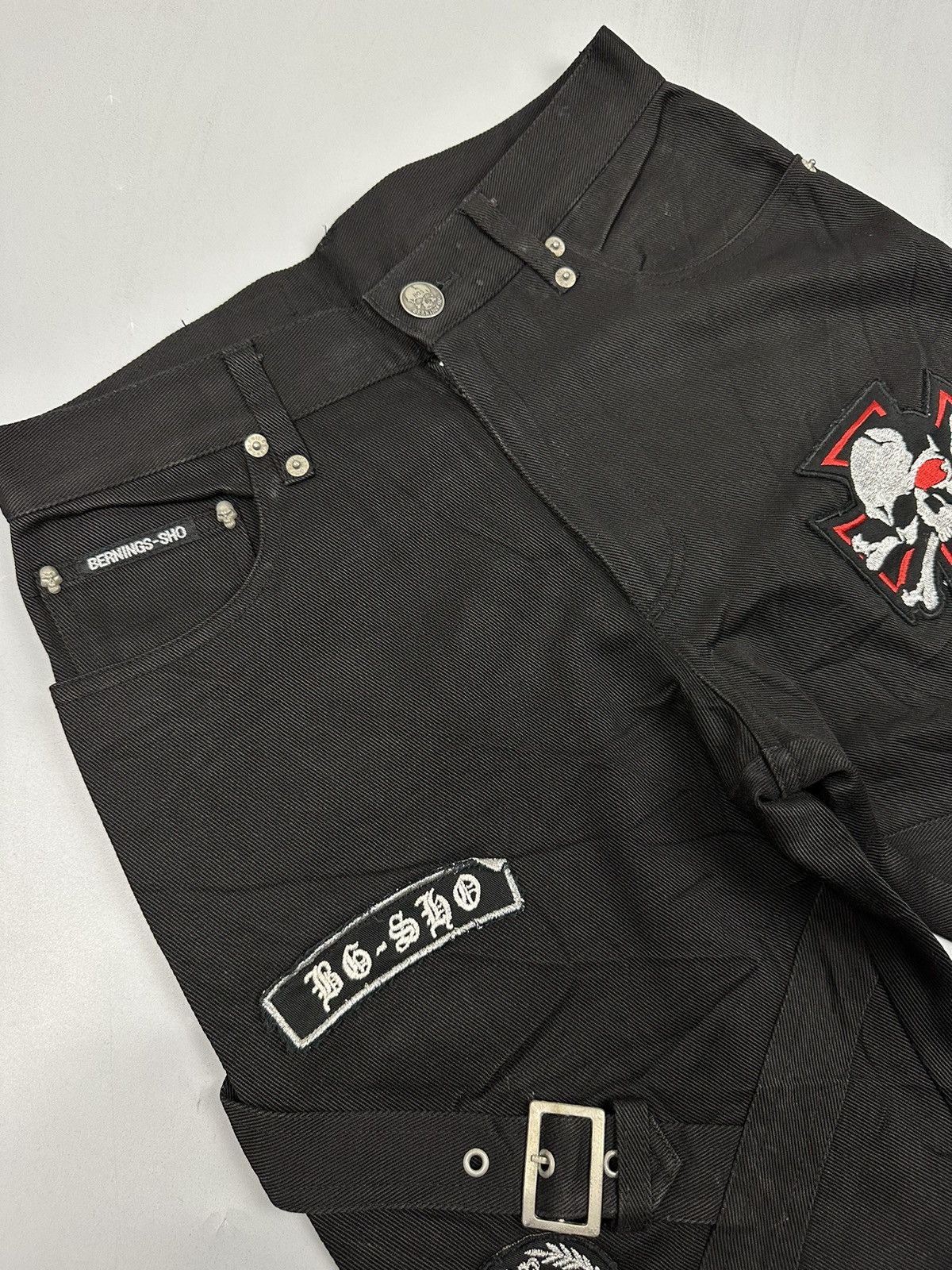 Seditionaries Vintage Bernings-Sho Punk Bondage Flared Denim Size US 29 - 8 Thumbnail