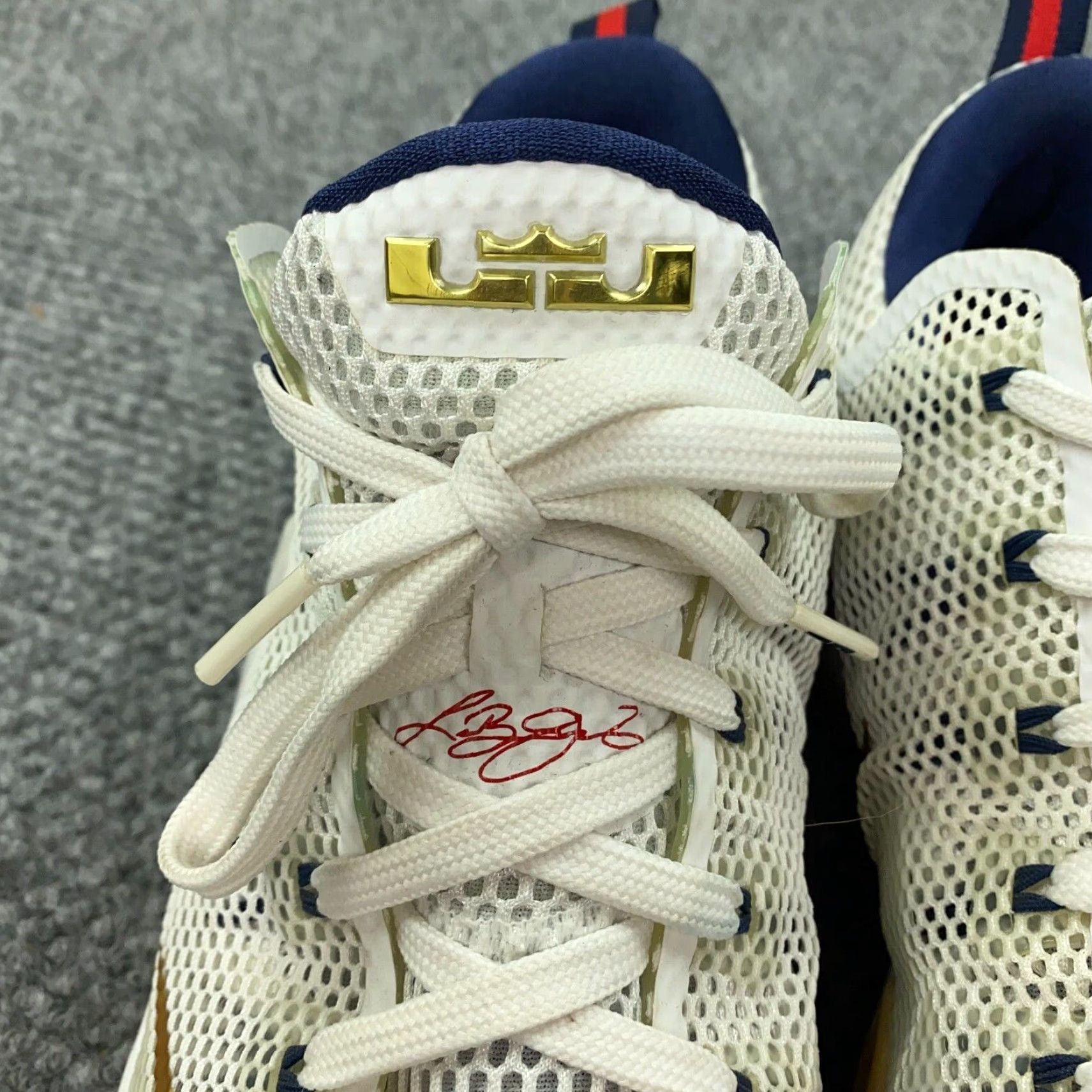 VINTAGE Nike LeBron XII Basketball Sneakers Men Size 10 US White