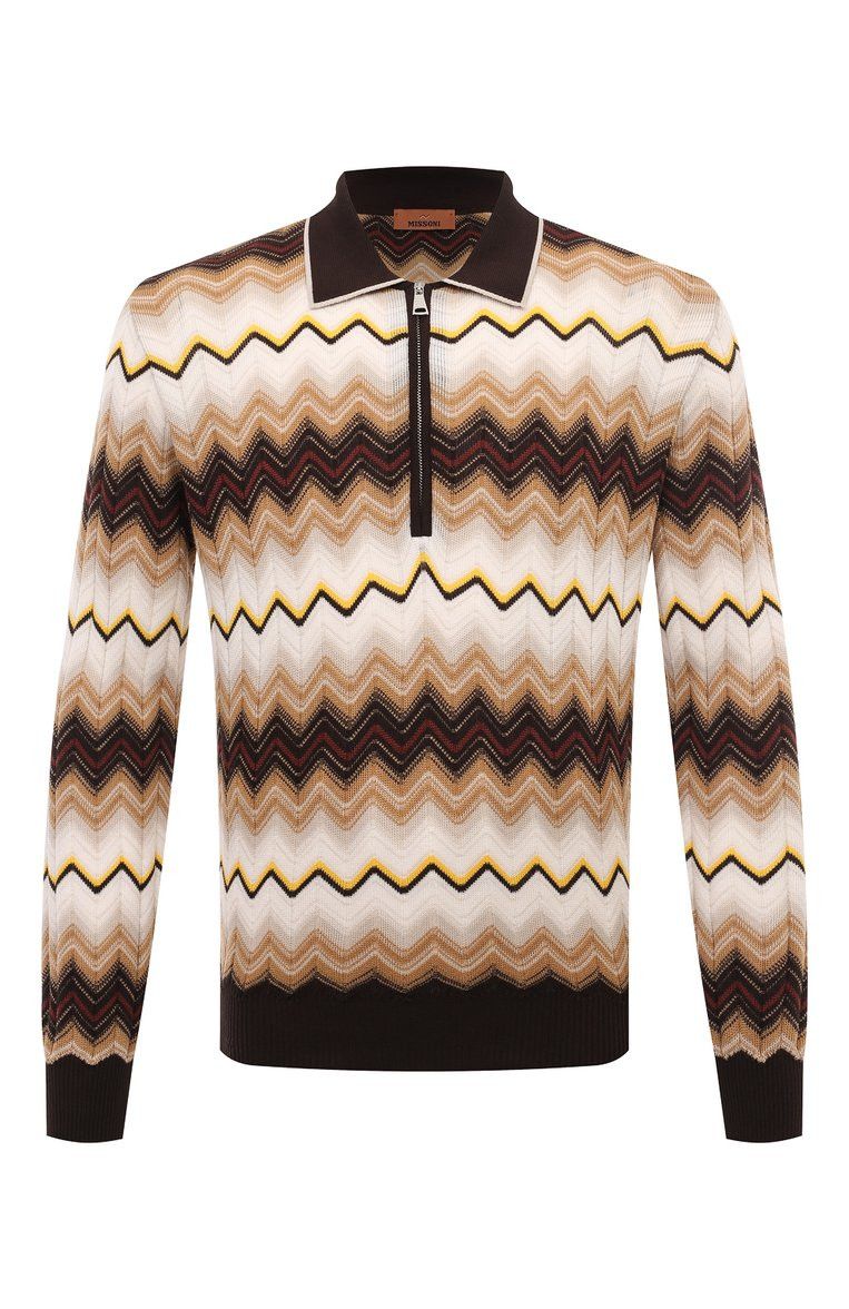 Missoni o1mle0925 Quarter Zip Long Sleeve Polo Knitwear Sweater Size US M / EU 48-50 / 2 - 1 Thumbnail