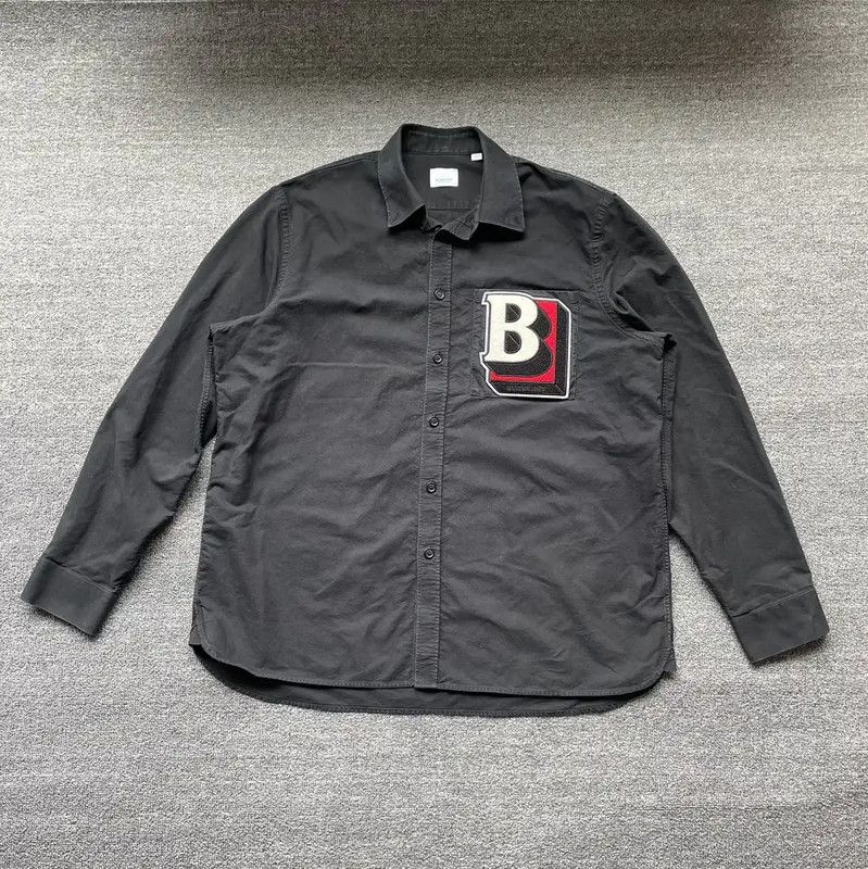 Burberry Burberry Black Cotton Long Sleeve Shirt Size US XL / EU 56 / 4 - 1 Thumbnail