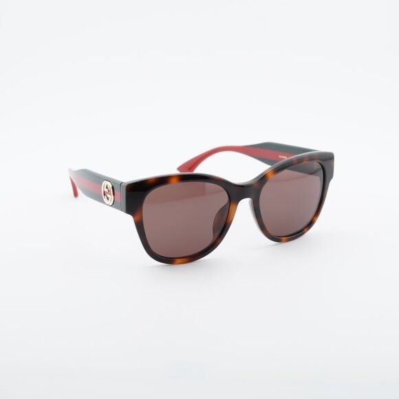 Gucci Gucci GG1866SK 002 Sunglasses Havana Square Frame Size ONE SIZE - 7 Thumbnail