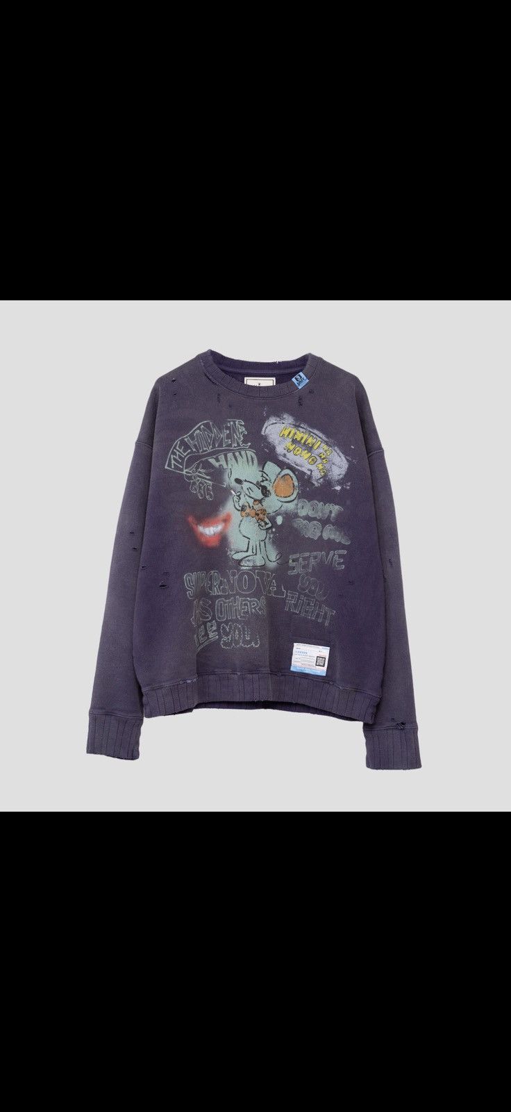 Maison MIHARA YASUHIRO Maison Mihara Yasuhiro Distressed Sweatshirt Size US L / EU 52-54 / 3 - 2 Thumbnail