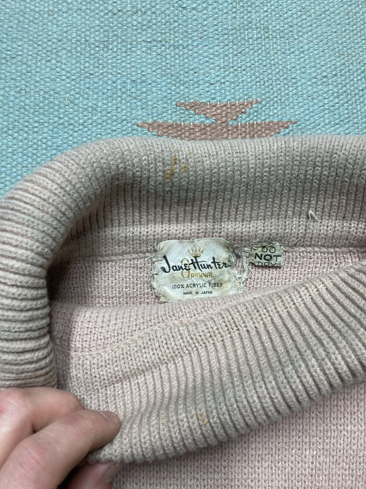 Vintage VTG knit sweater flowers floral Jane hunter wide collar M Size M / US 6-8 / IT 42-44 - 6 Thumbnail
