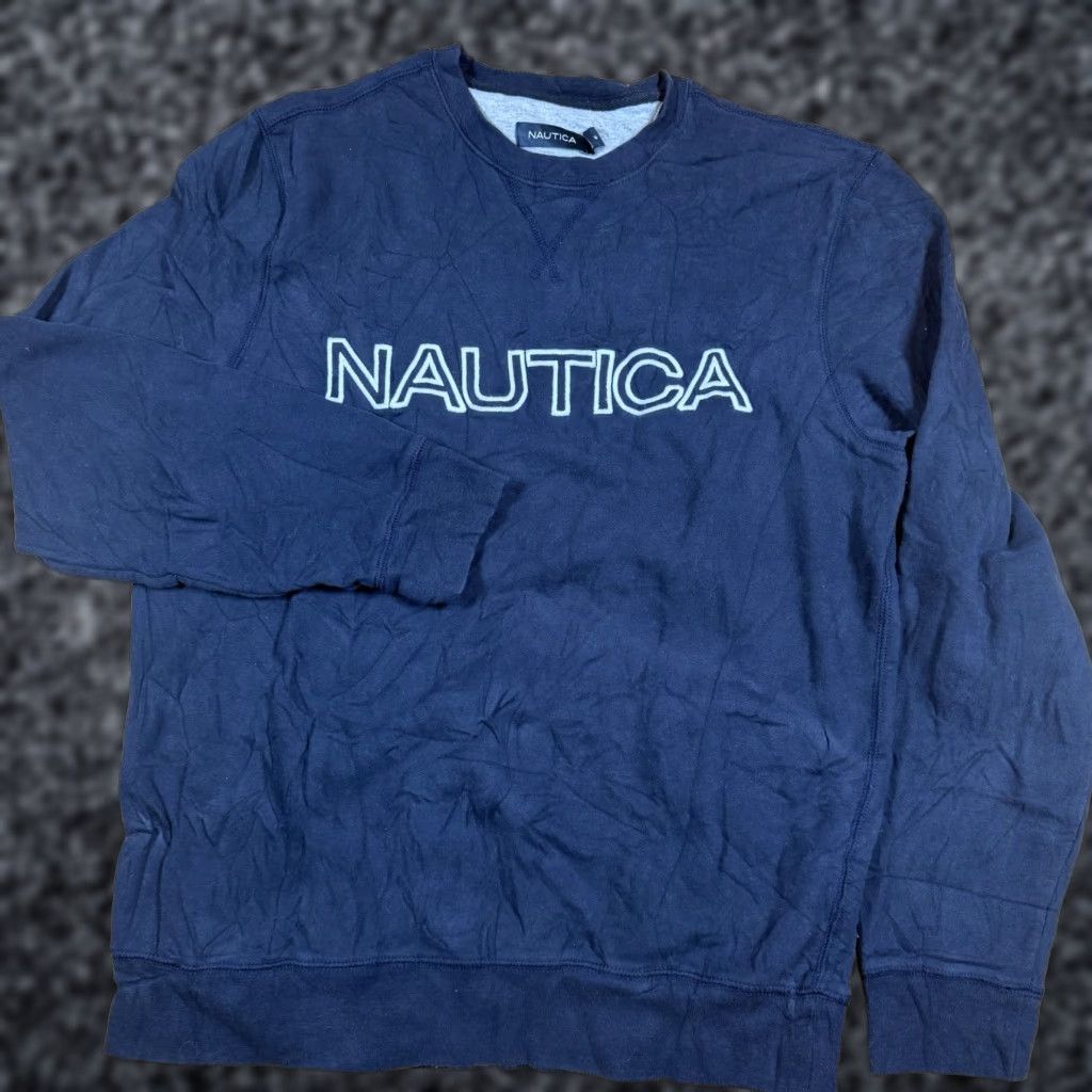 Nautica VINTAGE Nautica Sweatshirt Crewneck Mens Medium Blue Embroidered Sweatshirt? Size US M / EU 48-50 / 2 - 1 Thumbnail
