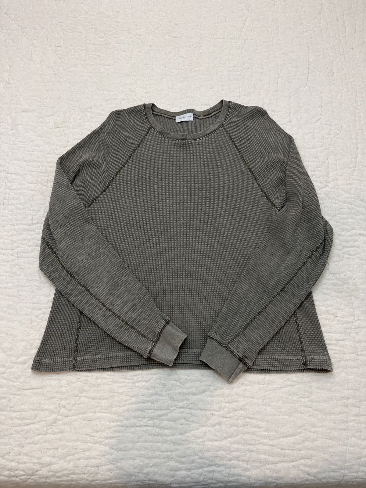 John Elliott Thermal Crew / Washed Olive - Thermal Crew / 1 / Small Size US M / EU 48-50 / 2 - 1 Thumbnail