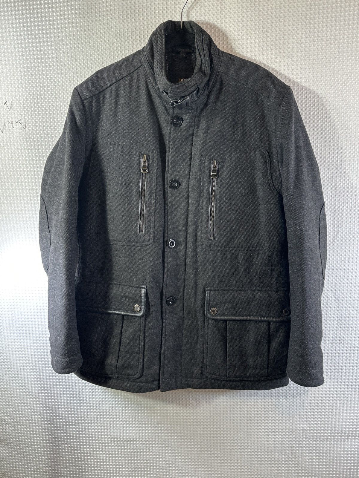 Hugo Boss BOSS Hugo Tabox Black Label Winter Jacket Anthracite Wool Size US L / EU 52-54 / 3 - 5 Thumbnail