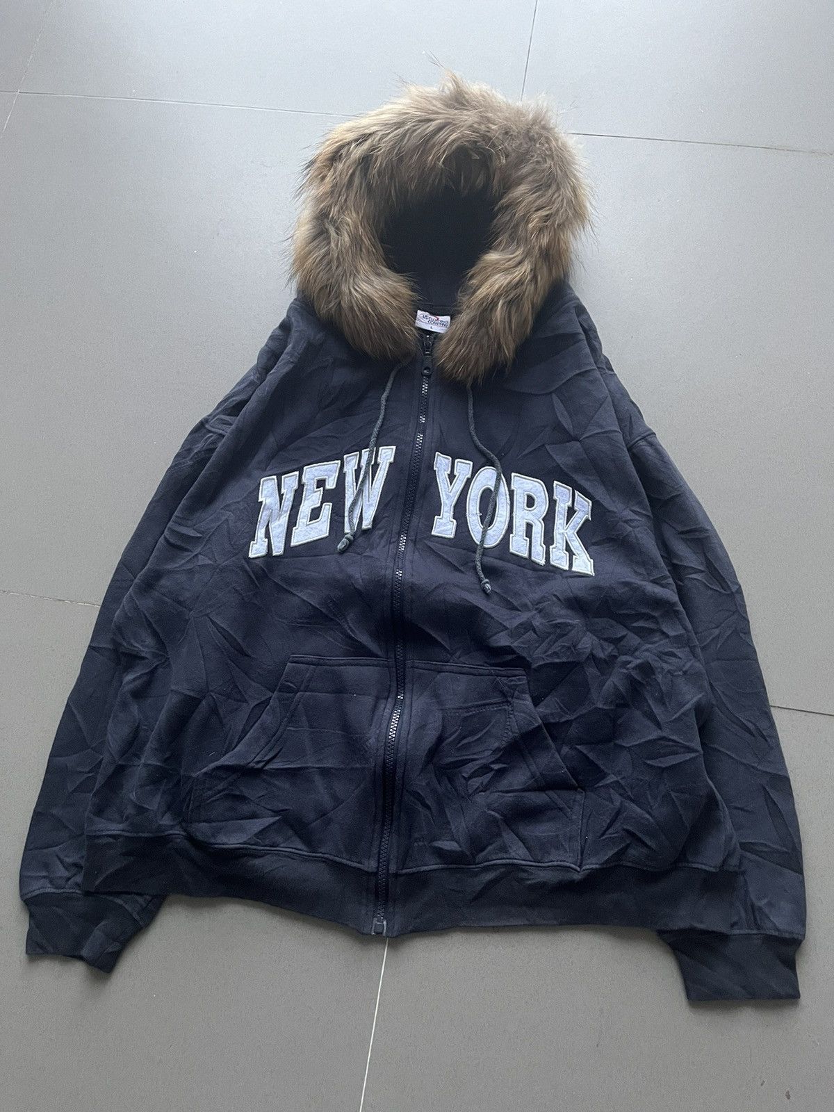14th Addiction × If Six Was Nine × Le Grande Bleu (L.G.B.) Vintage New York Fur ZipHoodie Gothic ifsixwasnine Lgb Style Size US L / EU 52-54 / 3 - 3 Thumbnail