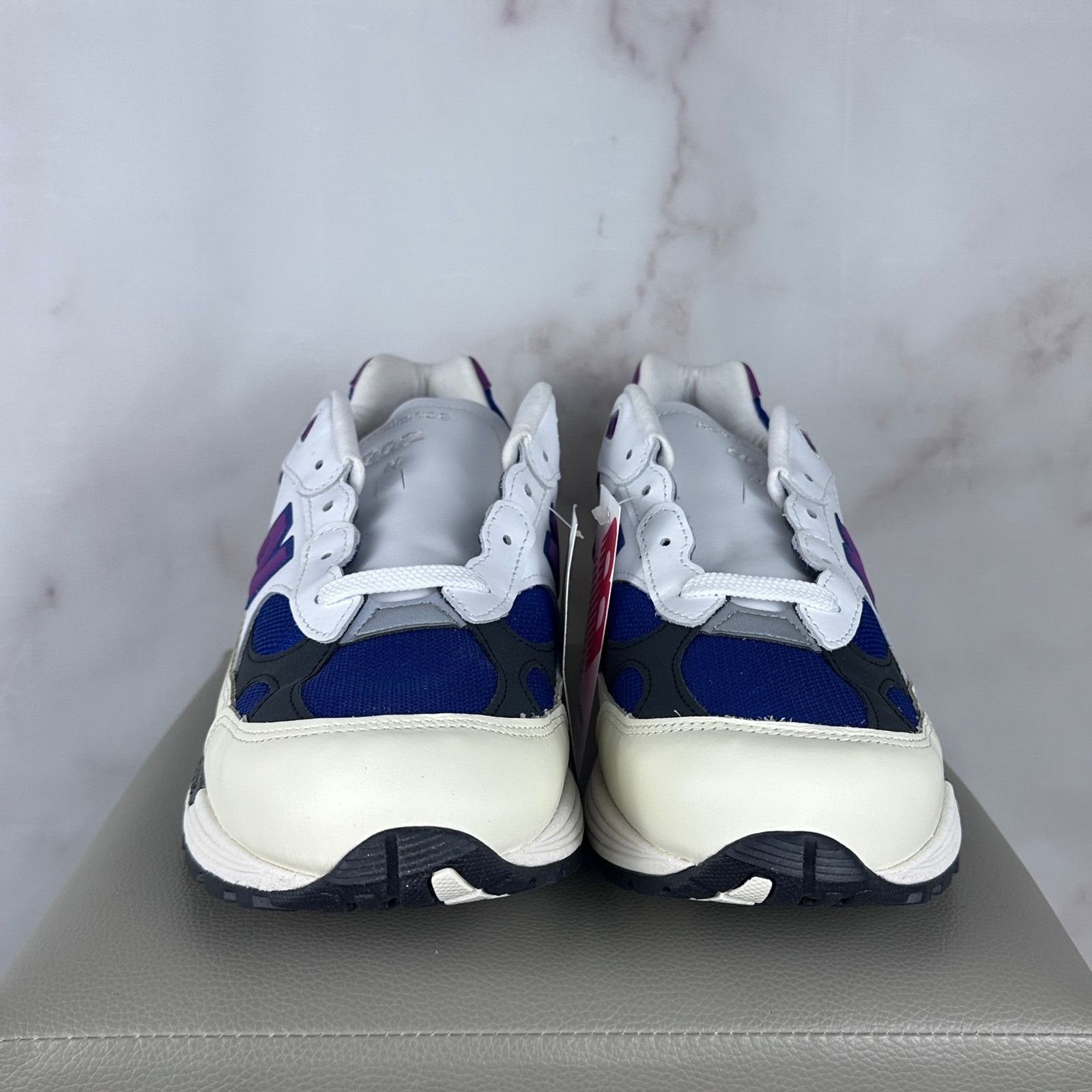 New Balance 992 MiUSA White Royal Purple Fuchsia Size US 11.5 / EU 44-45 - 6 Thumbnail