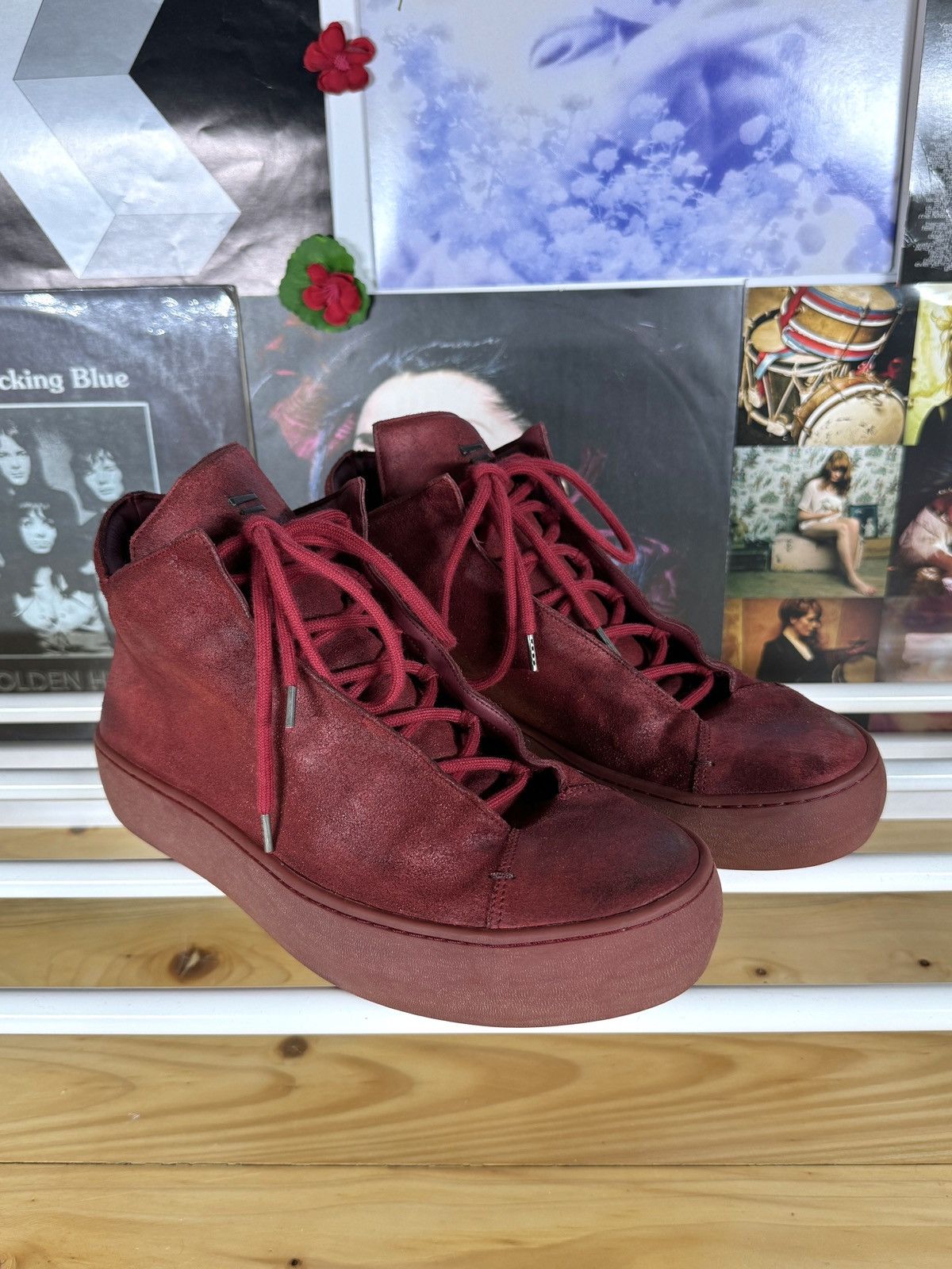 The Last Conspiracy Reverse Leather High Top Shoes Size US 10 / EU 43 - 1 Thumbnail
