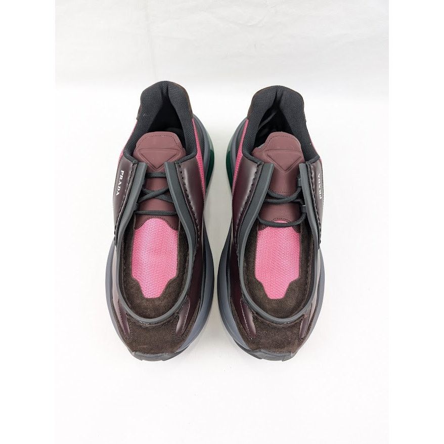 Prada o1rshd1 Brushed Leather Sneakers Bike Fabric Suede Size US 10 / EU 43 - 14 Thumbnail