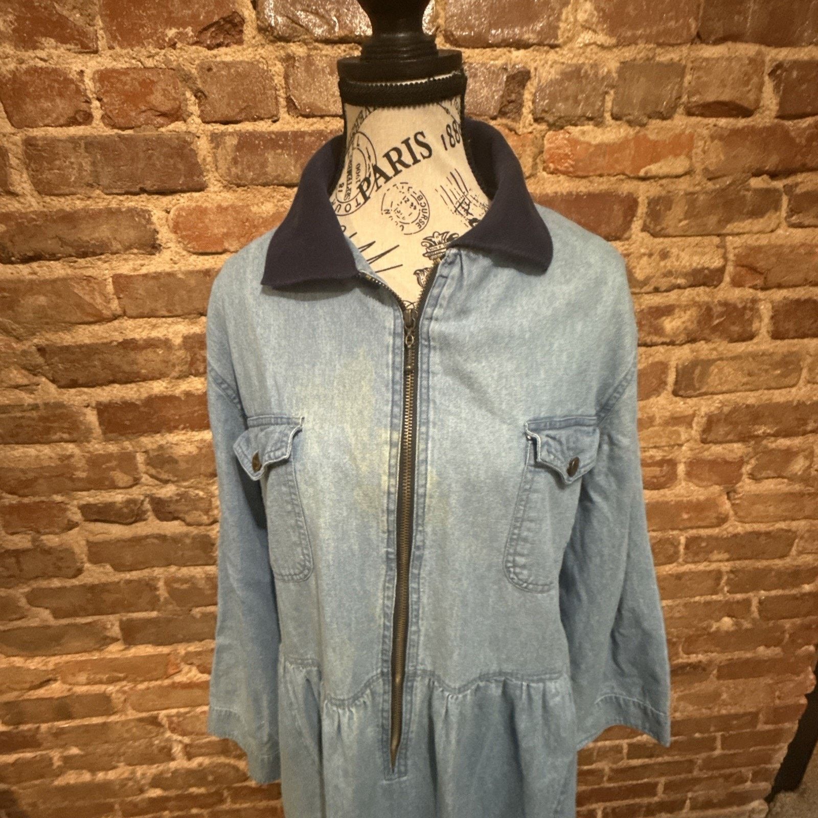 Other Vintage JG Hook Dress Womens Sz 16 Denim Zip Up Long Sleeve Size XXL / US 16-18 / IT 52-54 - 2 Thumbnail