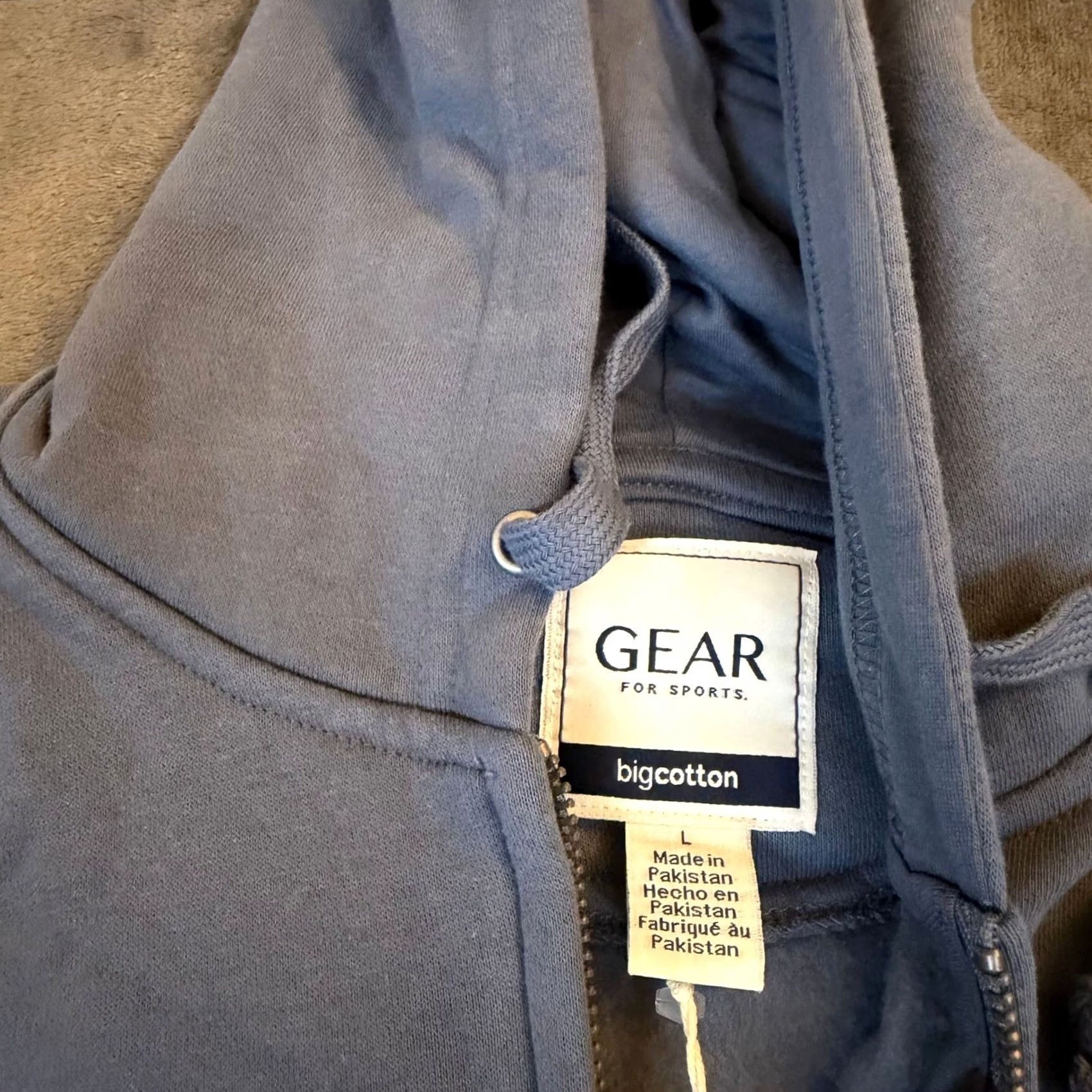 Vintage GEAR FOR SPORTS Full Zip Hoodie Mens Large Blue BC Logo Embroidered Pockets Fleece Lined Cotton Blend Sweatshirt Sweatshirt Size US L / EU 52-54 / 3 - 4 Thumbnail