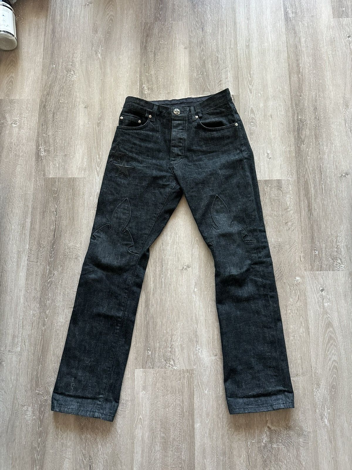 Chrome Hearts CHROME HEARTS Star Dark Wash Denim Jeans | Grailed