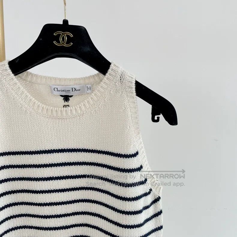 Dior Dior Knitted striped sleeveless Size XS / US 0-2 / IT 36-38 - 3 Thumbnail