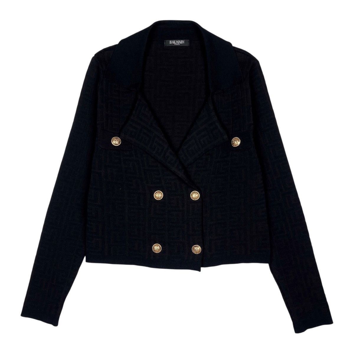 Balmain Balmain Monogram Gold Button Up Blazer Size S / US 4 / IT 40 - 2 Thumbnail