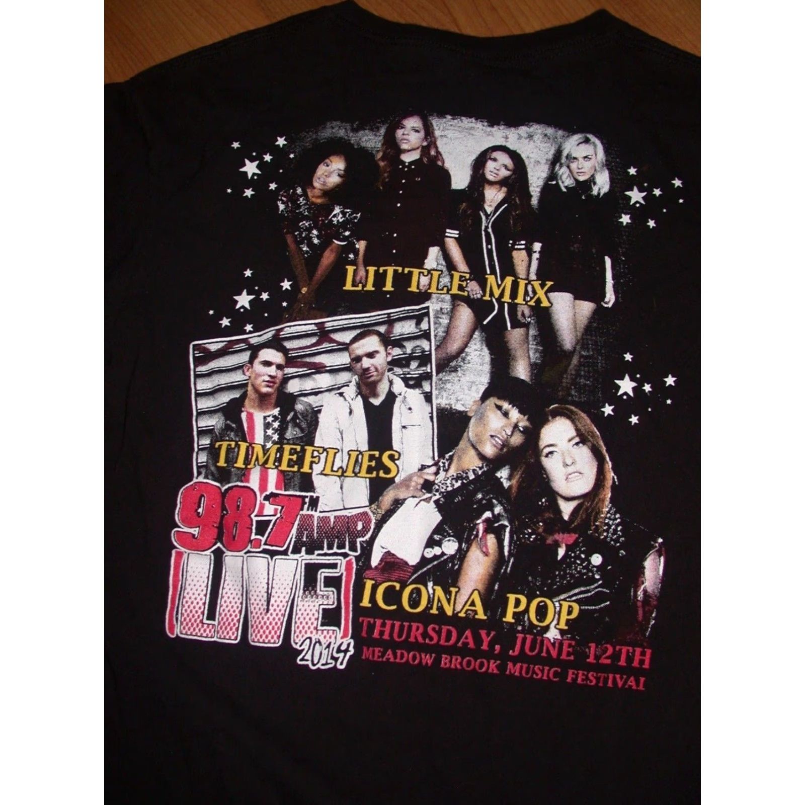 Delta VINTAGE Ed Sheeran Austin Mahone 2014 Concert T Shirt Medium Meadow Brook MI Icona Pop Shirt Mens Black Music Size US M / EU 48-50 / 2 - 3 Thumbnail