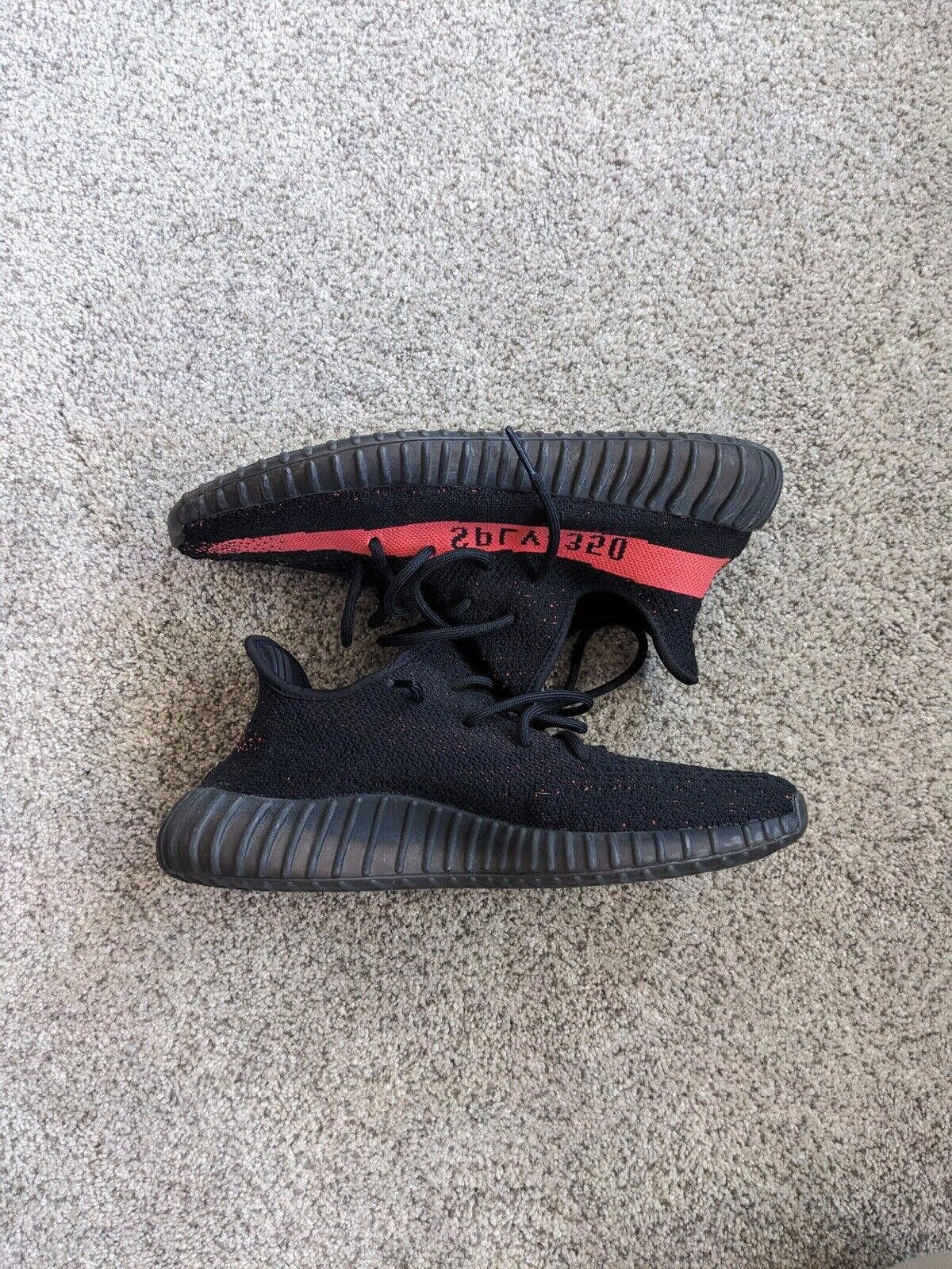 Adidas adidas Yeezy Boost 350 V2 Low Black Red BY9612 No Box Size US 10.5 / EU 43-44 - 3 Thumbnail