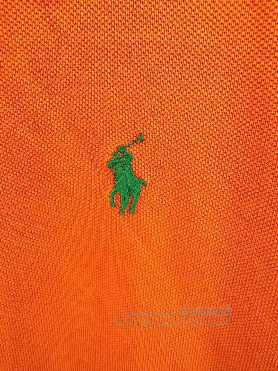 Polo Ralph Lauren orange ralph lauren embroidered logo polo shirt. Size US XL / EU 56 / 4 - 3 Thumbnail