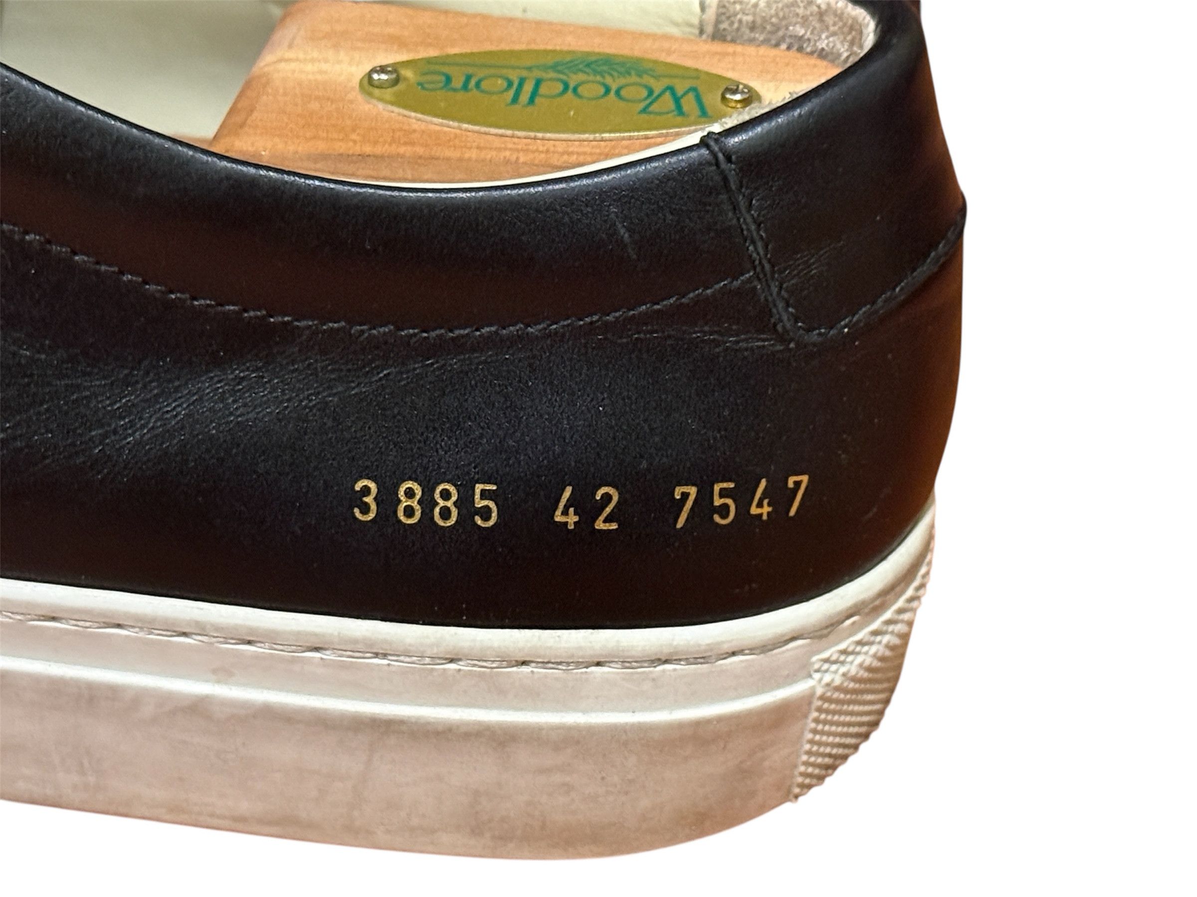 Common Projects Common Projects Achilles Low Black and White Leather Size US 9 / EU 42 - 3 Thumbnail