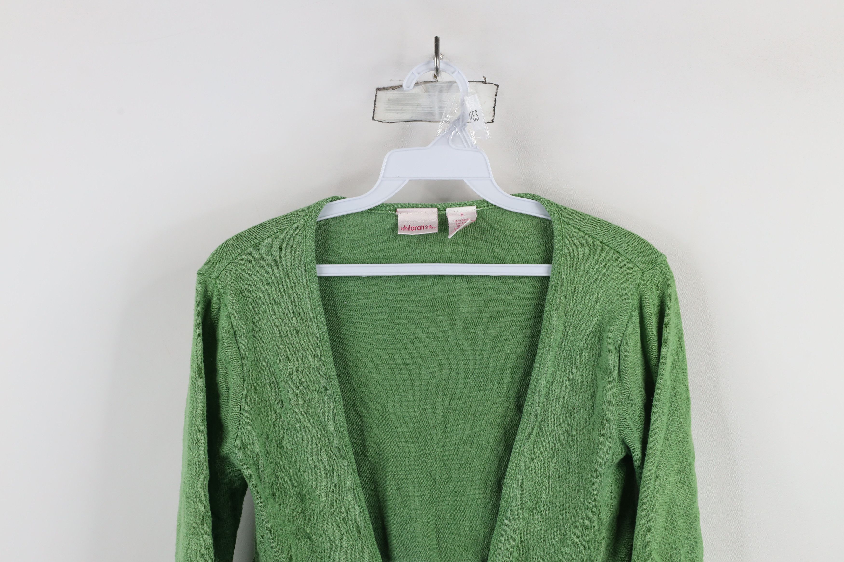 Vintage Vintage 90s Y2K Babydoll Bella Tie Wrap Knit Sweater Green Size S / US 4 / IT 40 - 2 Thumbnail