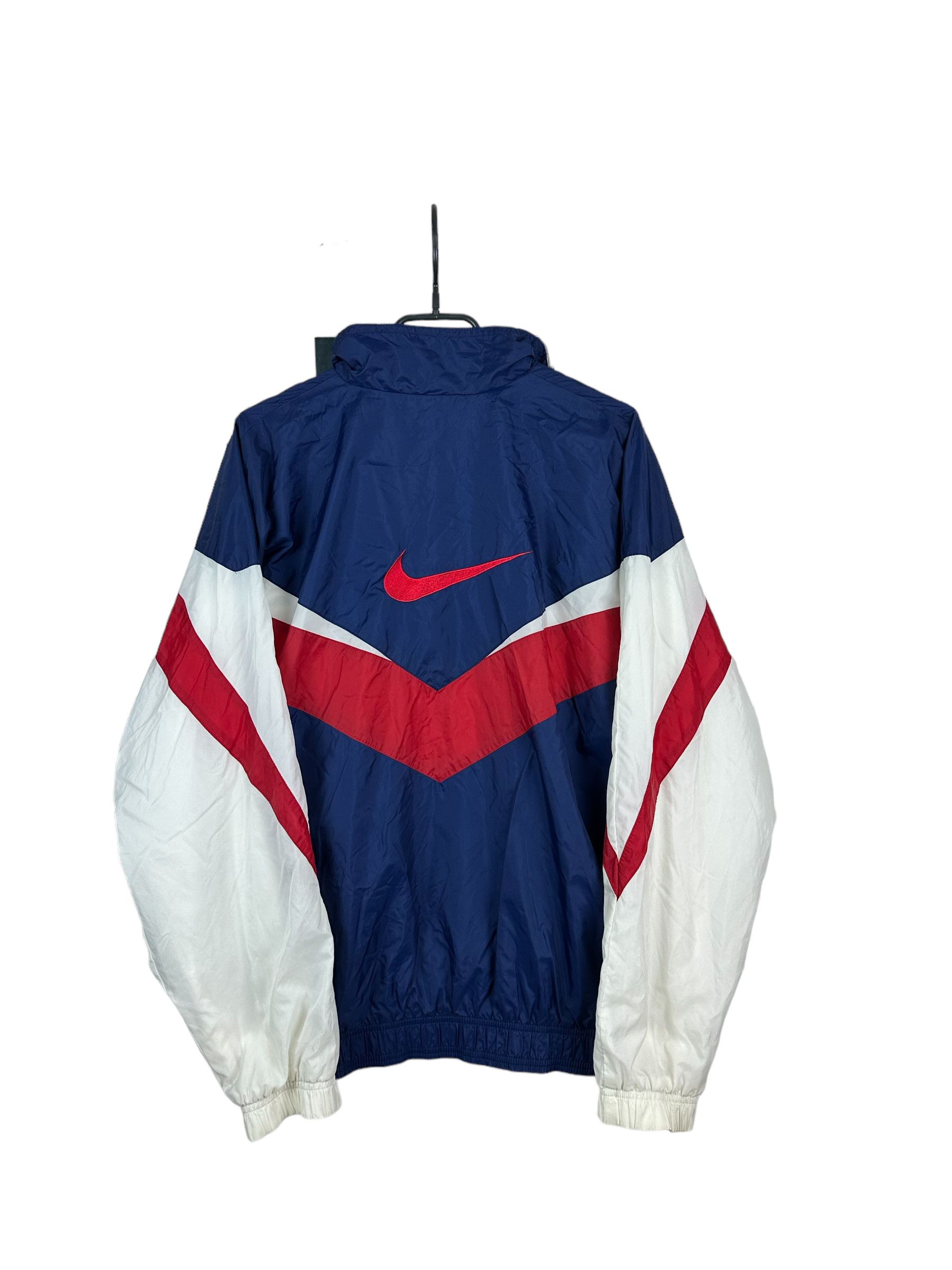 Nike × Vintage Vintage Nike Nylon Jacket Track Top Zip Swoosh Rare Size US M / EU 48-50 / 2 - 12 Thumbnail