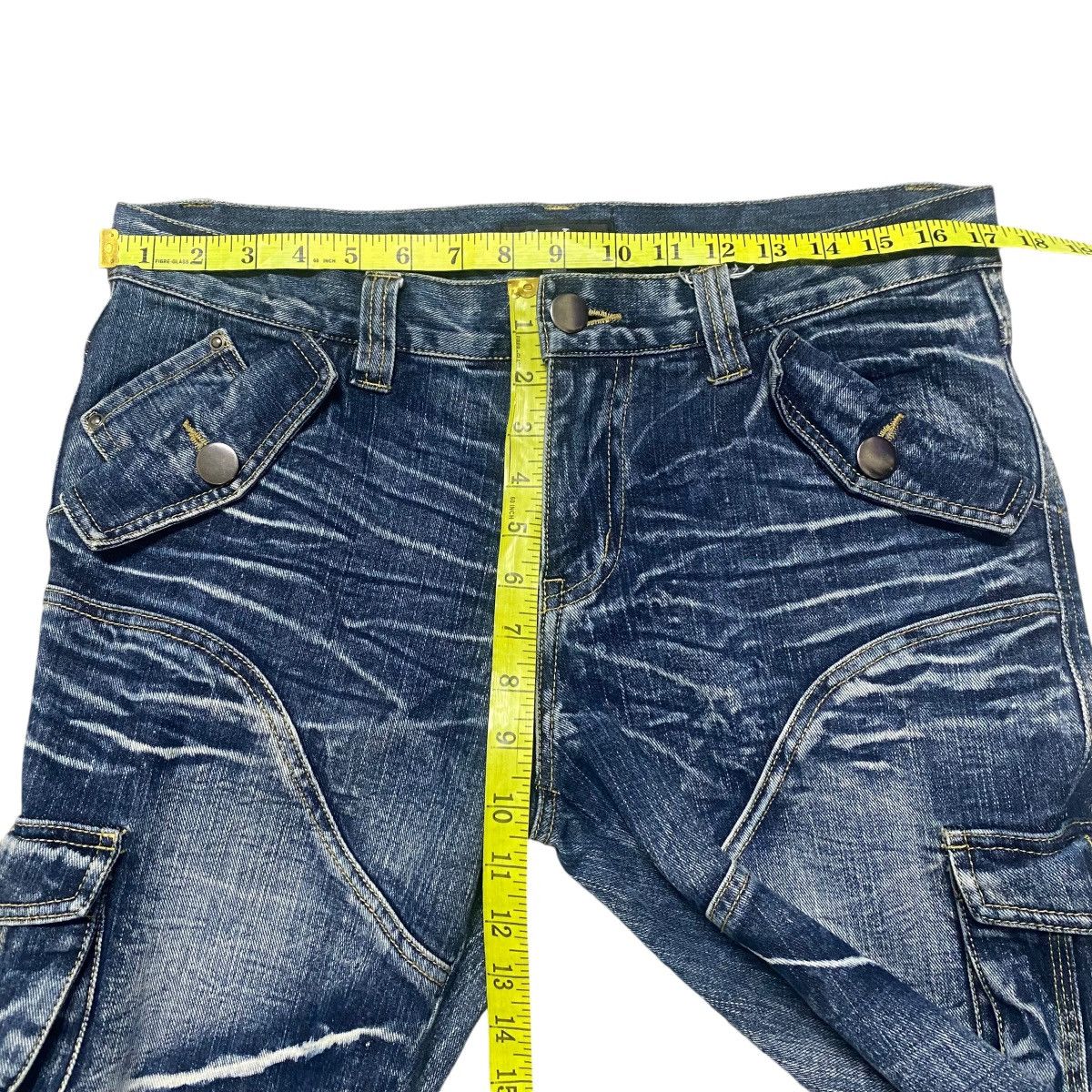 Japanese Brand Vintage TOPISM Denim Super Flare Cargo Pants Size US 34 / EU 50 - 20 Thumbnail