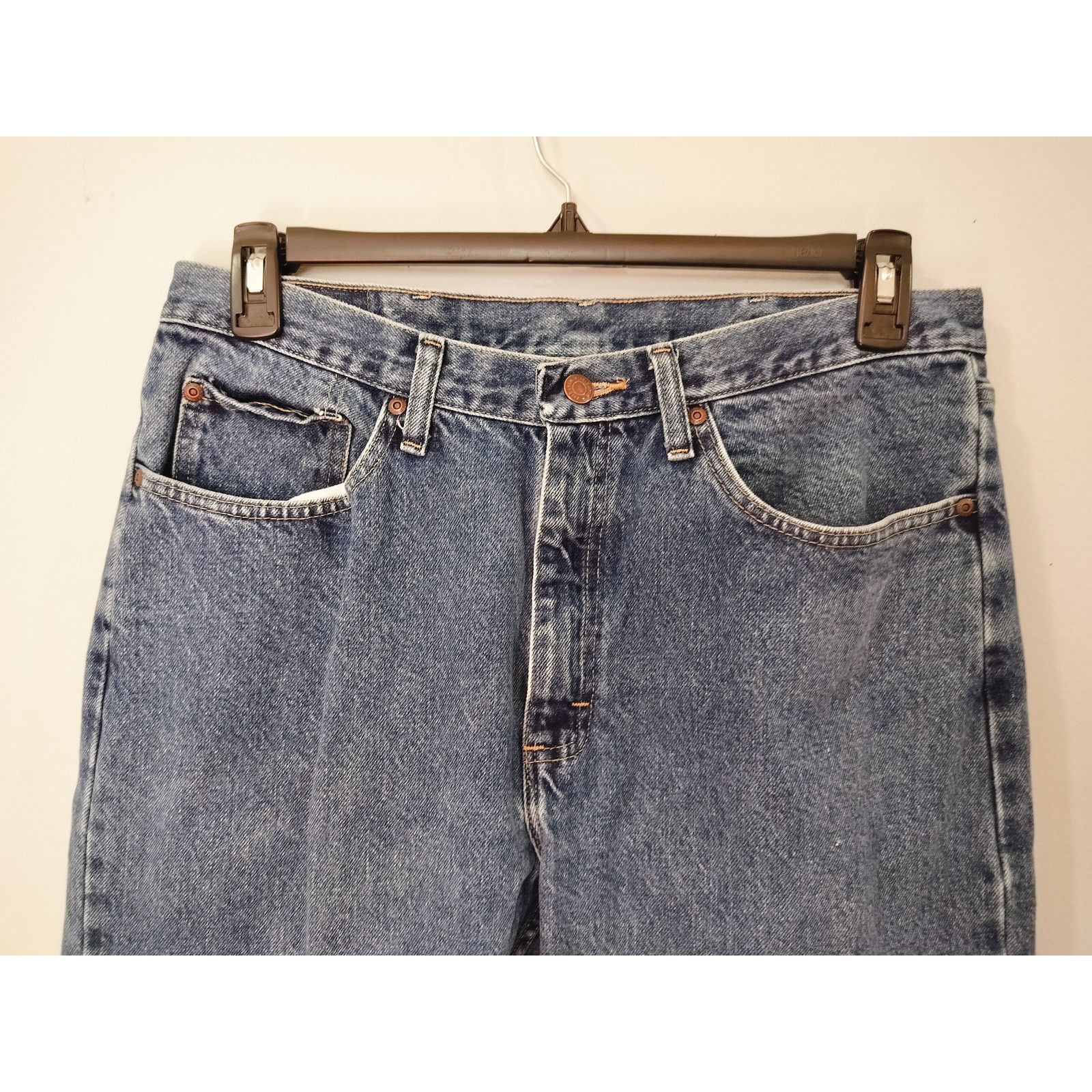 Wrangler Wrangler 35x32 Regular Fit Blue Denim Jeans Size US 35 - 3 Thumbnail
