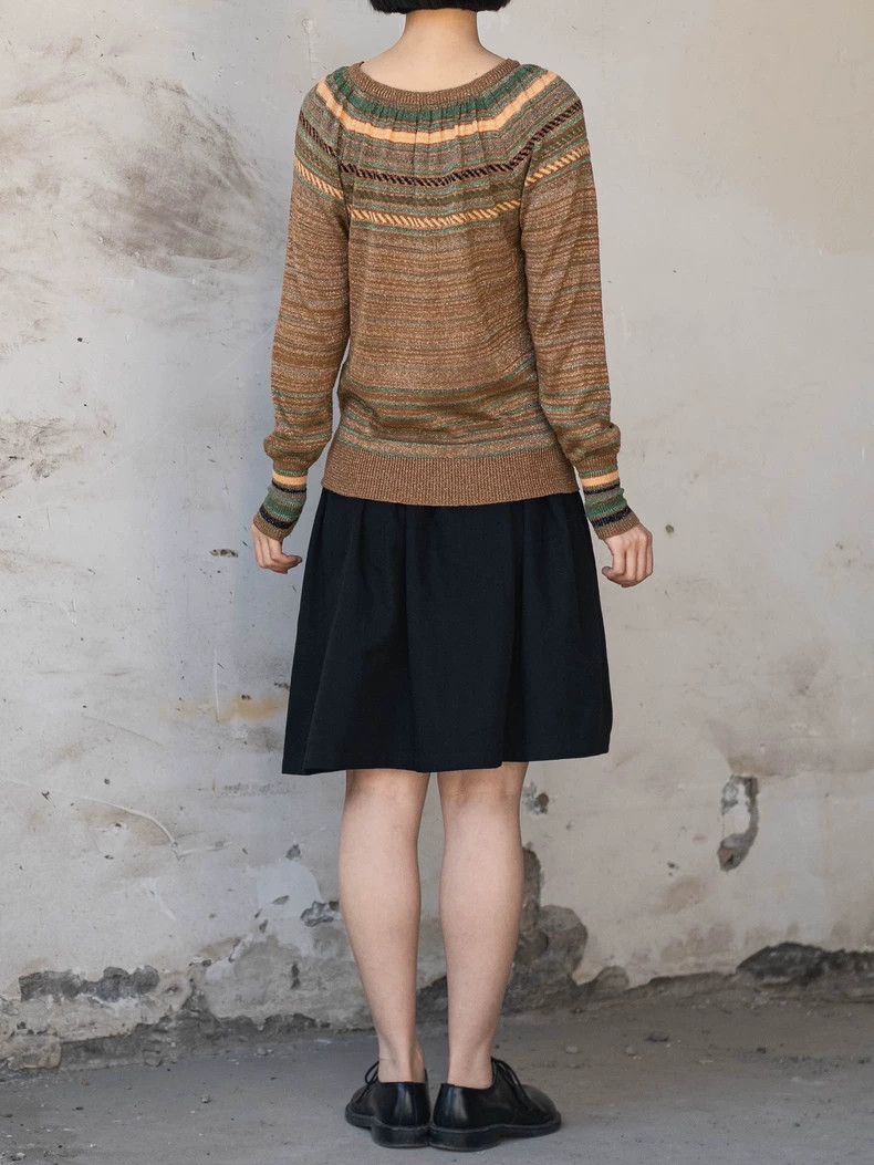 Kenzo KENZO Gold silk round neck knit sweater vintage Size M / US 6-8 / IT 42-44 - 4 Thumbnail