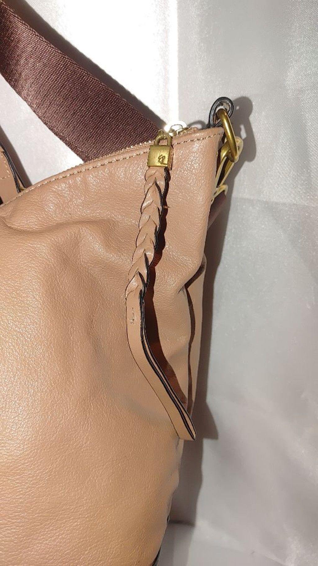 Elliott Elliott Lucca Large Caramel Woven Leather Shopper Tote Bag Size ONE SIZE - 6 Thumbnail