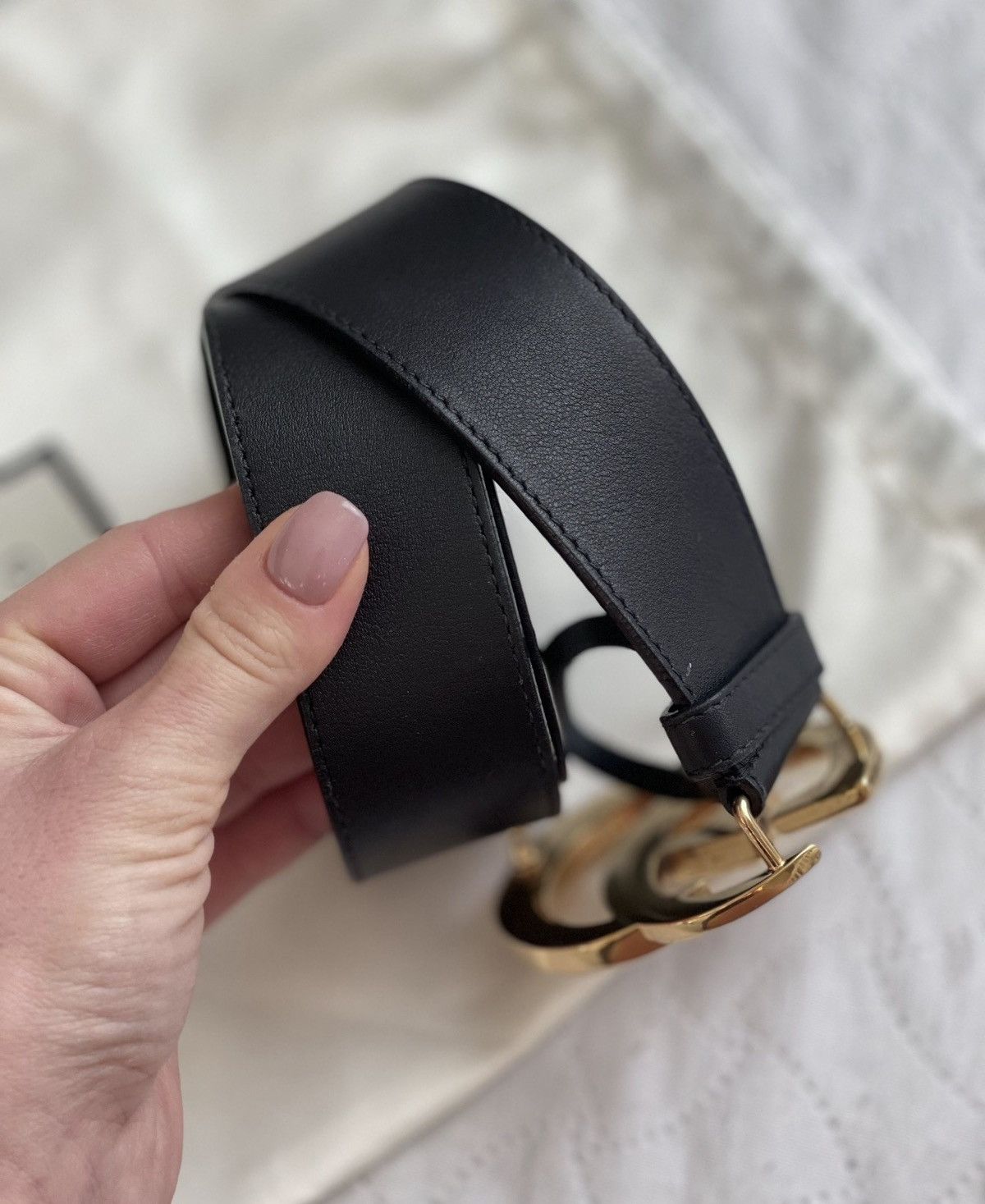 Gucci GUCCI Marmont GG Buckle Leather Belt Nettspend Demna Logo 30 Size 30 - 5 Thumbnail