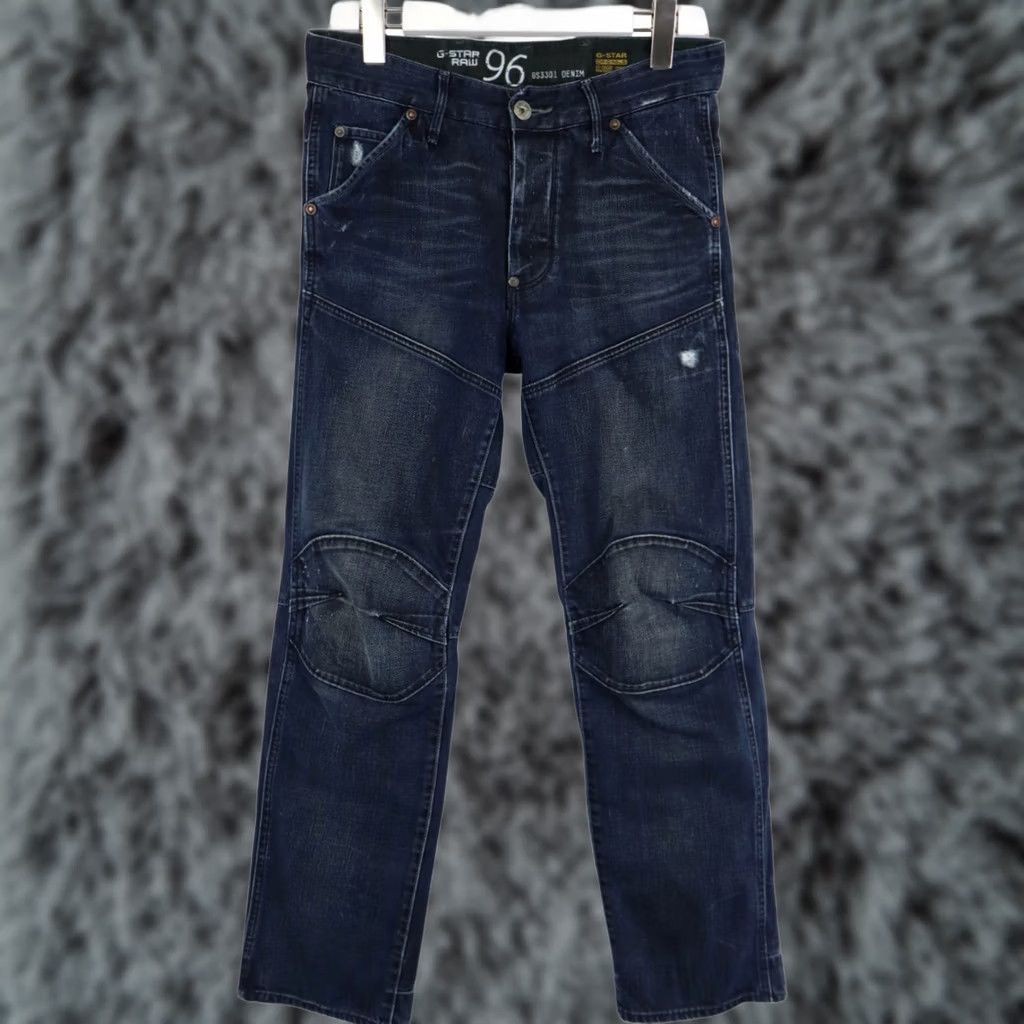 G-Star G-STAR Jeans Logo Straight Regular Fit Button Fly Faded Whiskers Men's W31 Size US 31 - 1 Thumbnail