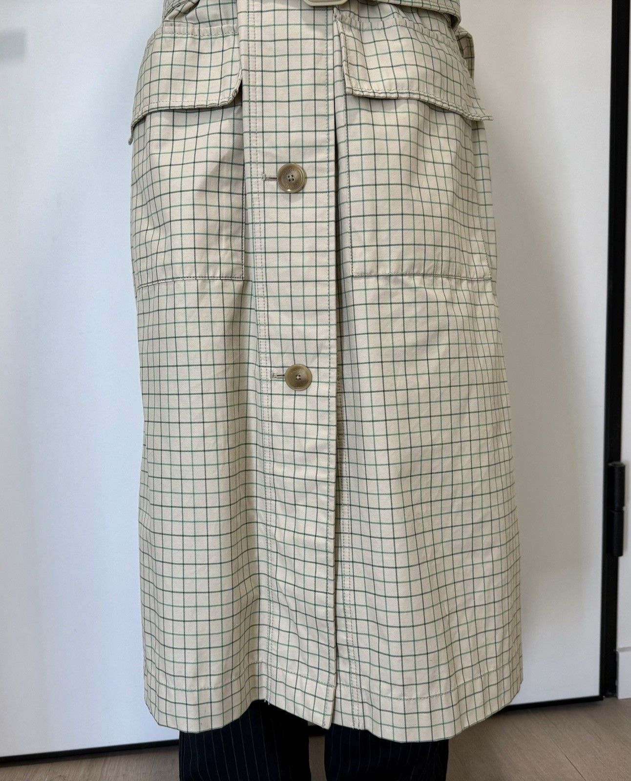 Lacoste Lacoste Trench Coat Jacket Womens Checked size 38 Size XS / US 0-2 / IT 36-38 - 16 Thumbnail