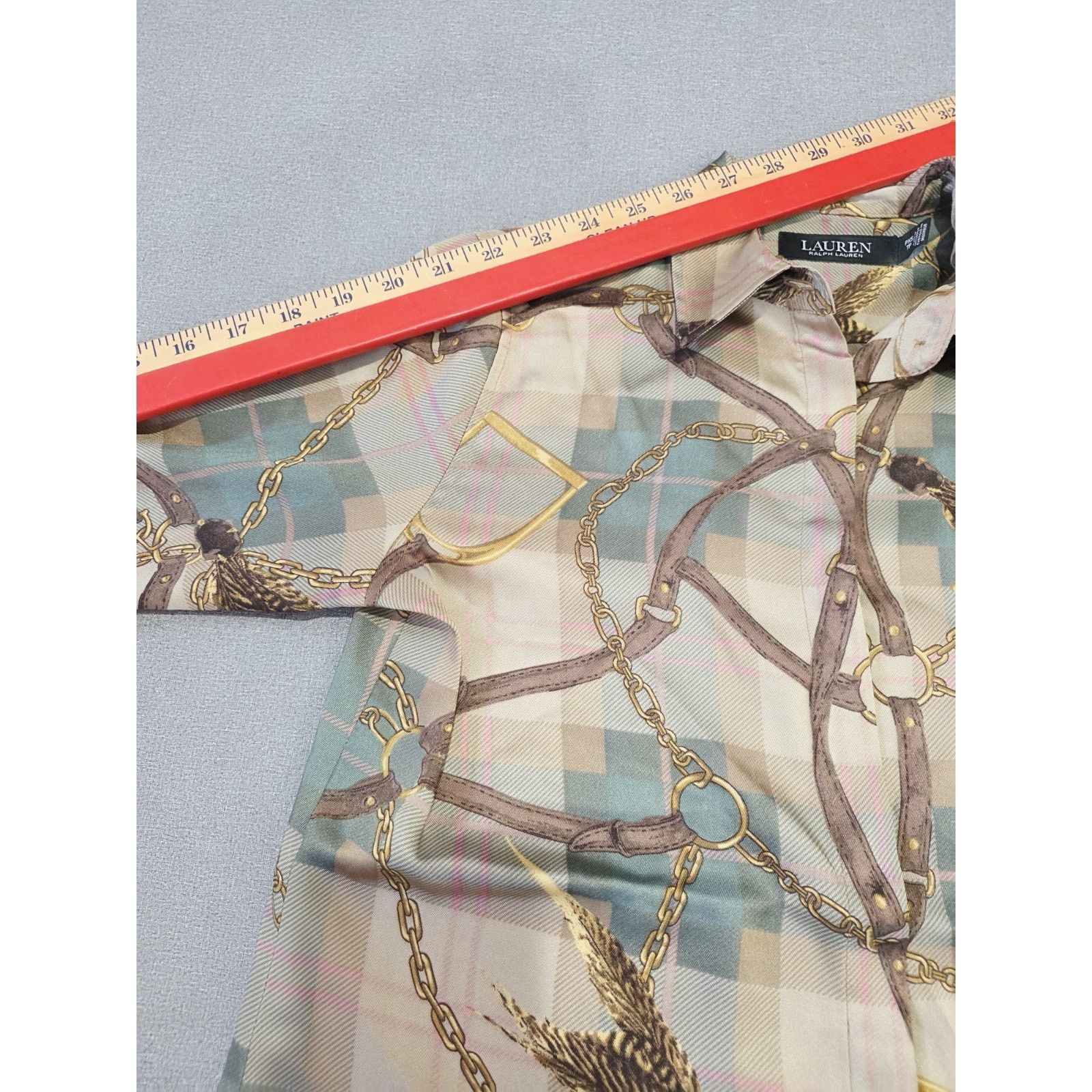 Lauren Ralph Lauren LAUREN Ralph Lauren Equestrian Print Long Sleeve Button XS Size XS / US 0-2 / IT 36-38 - 4 Thumbnail