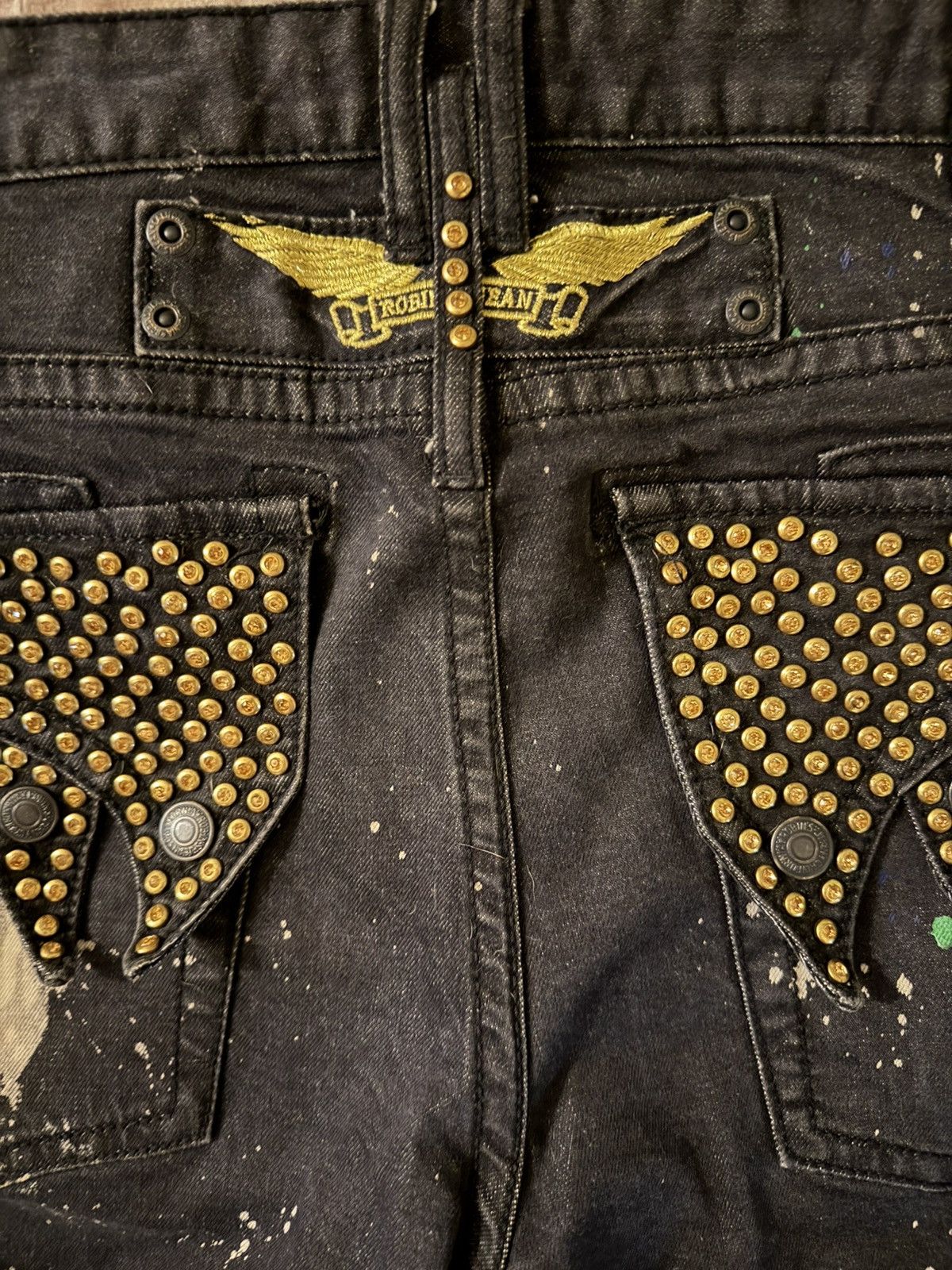 Robins Jeans Vintage Robins Jeans W/ Rhinestone Wing Pockets Size US 38 / EU 54 - 4 Thumbnail