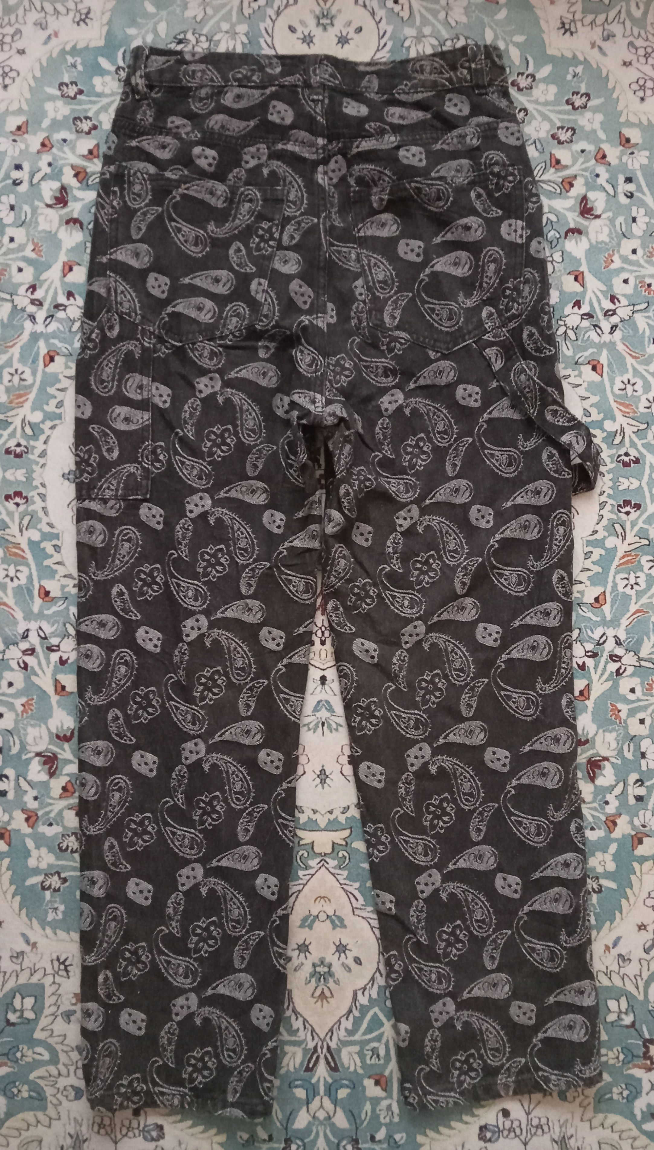Other N7 Official Rare Paisley Design High Waist Carpenter Pants Size US 29 - 2 Thumbnail