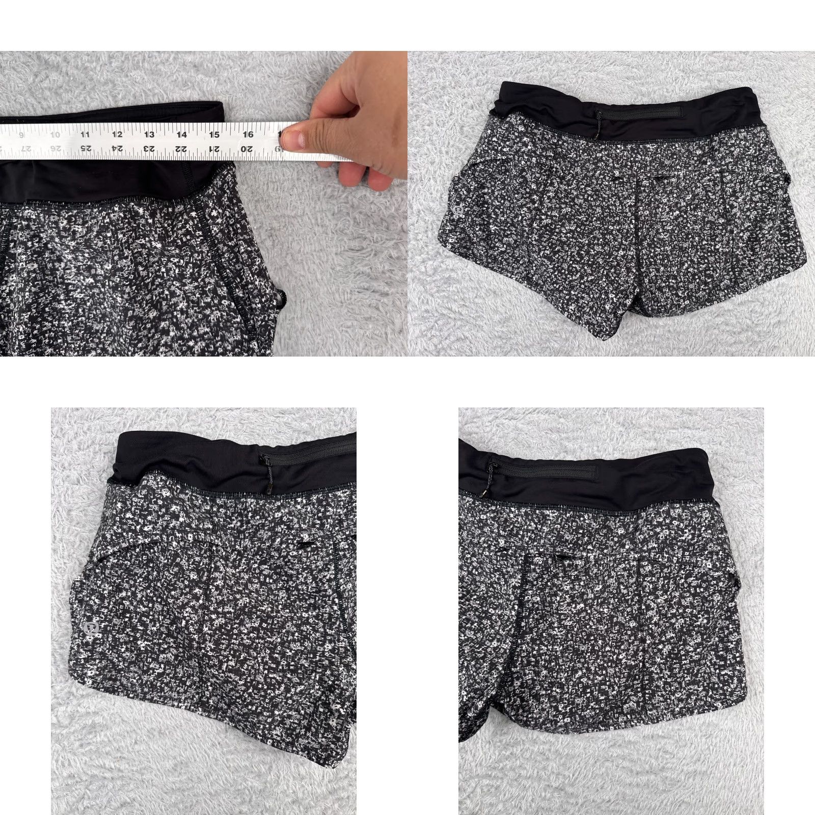 Lululemon Lululemon Shorts Women 8 Black White Speed Short 4-way Stretch 2.5" Swift W7AFSS - Adult Regular Length - Black Size 30" / US 8 / IT 44 - 8 Thumbnail