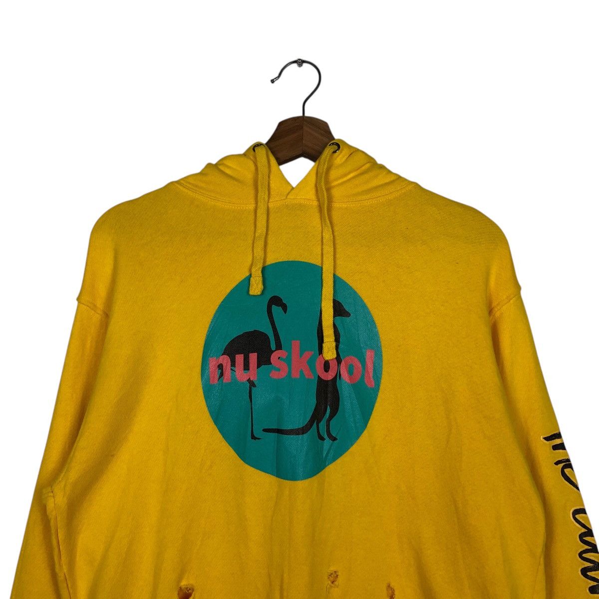 Japanese Brand 📌Distressed Design Rich Yellow Hoodie Sweatshirt Nu Skool Size US L / EU 52-54 / 3 - 11 Thumbnail